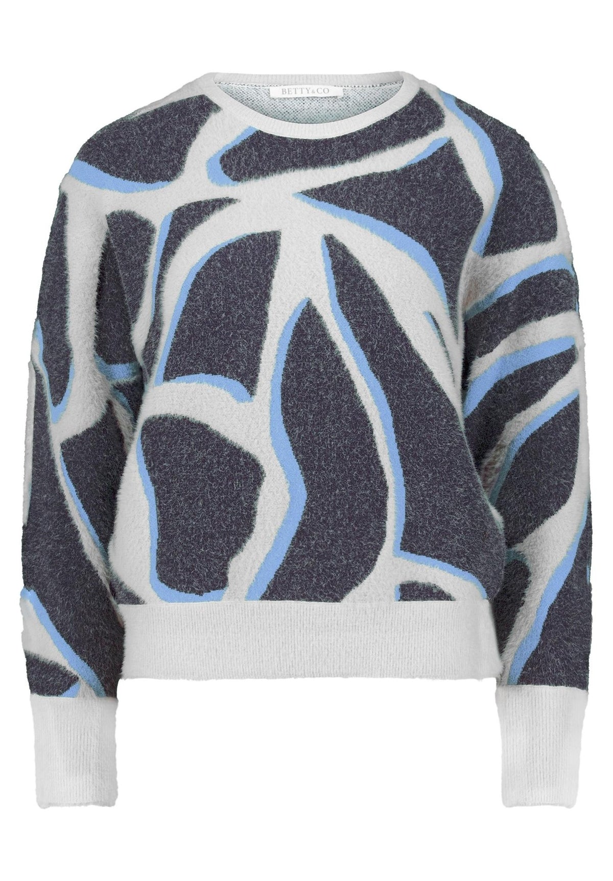 Betty & Co Damen Pullover Grey/Cream