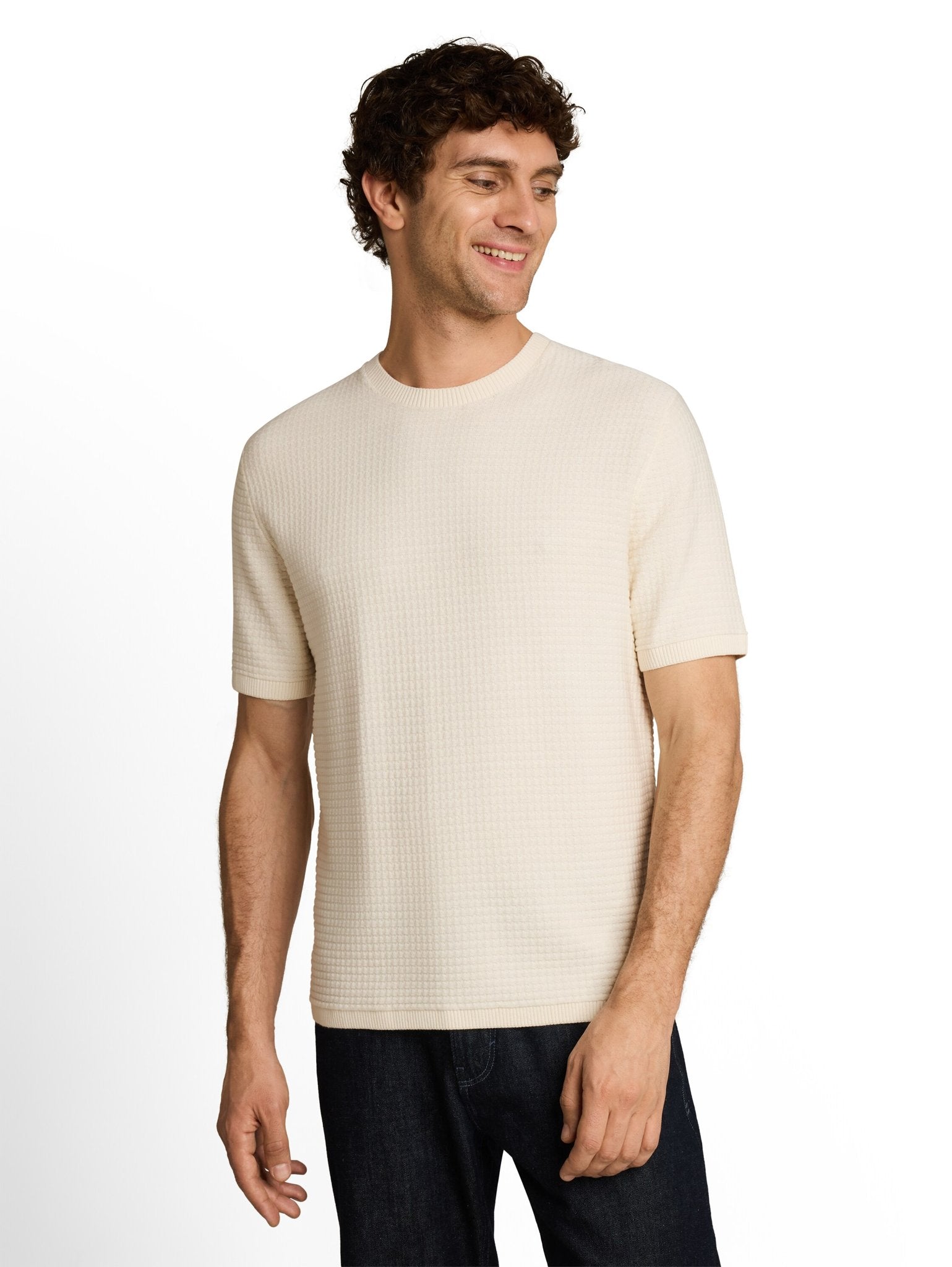Tom Tailor denim Herren Pullover Gardenia White