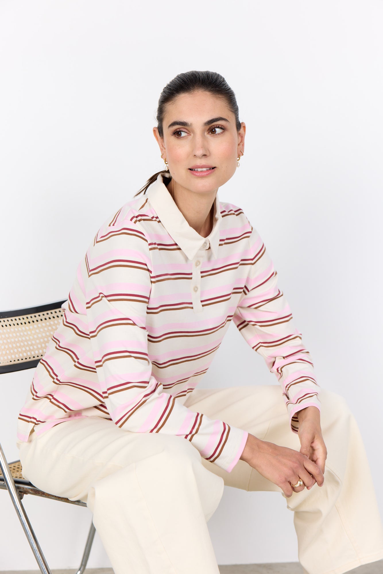Soya Concept Damen Blusen kurz Rose Combi