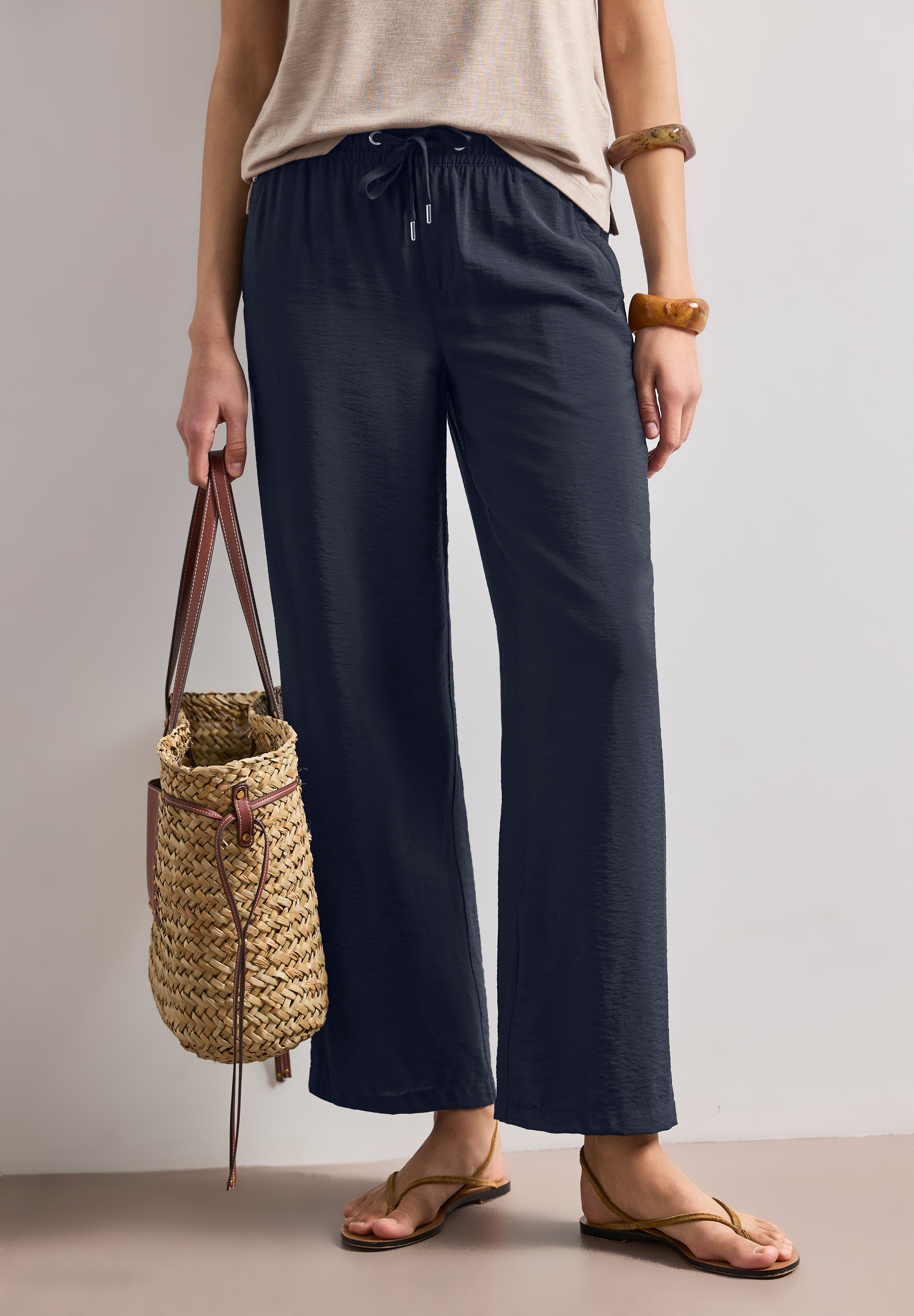 Street One Damen Hosen  Deep Blue