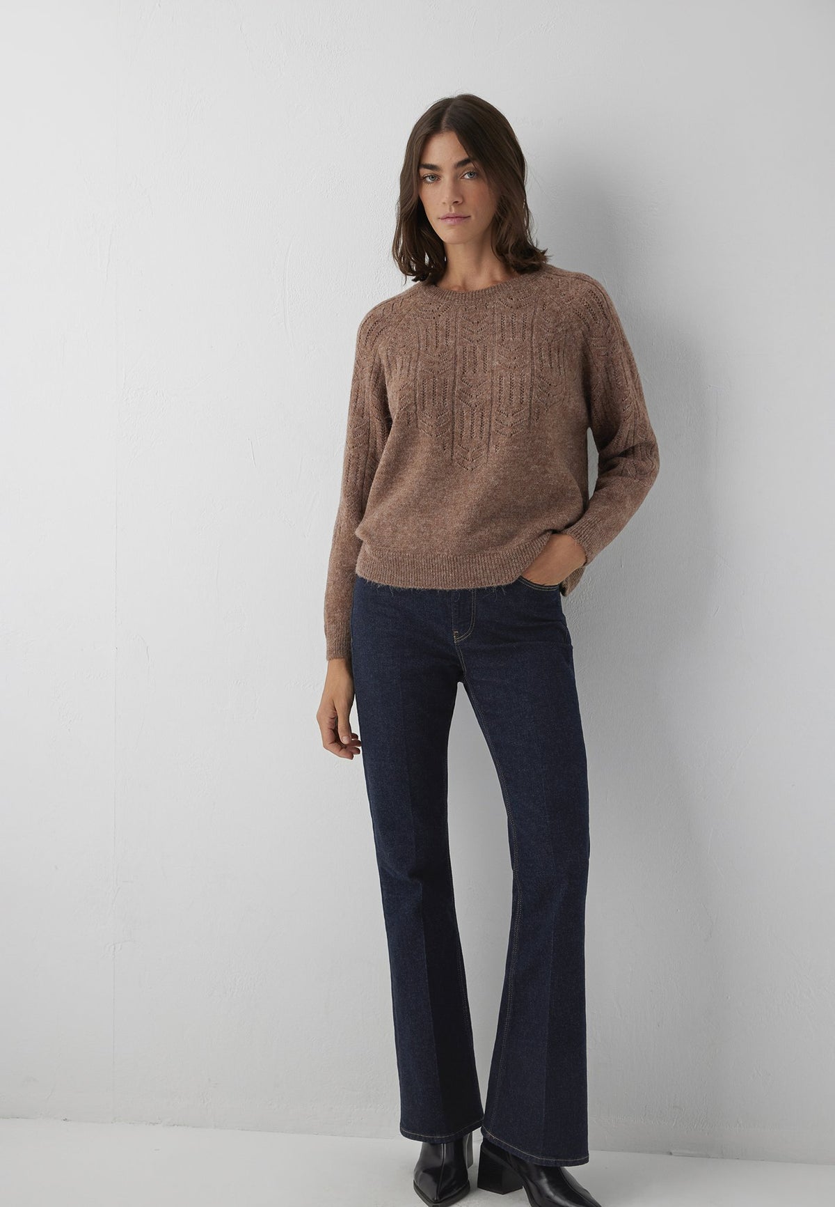 Mavi Damen Pullover Nutmeg