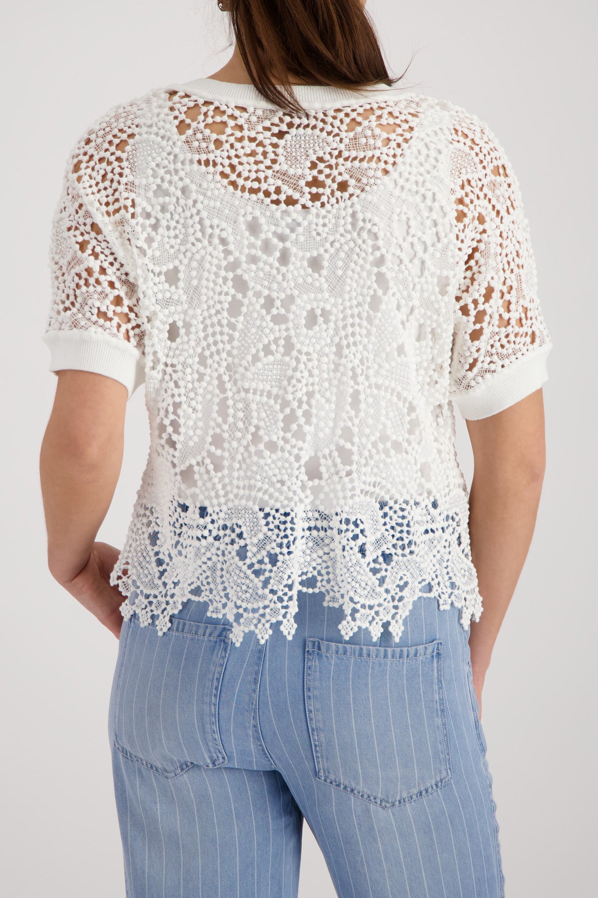 Monari Damen Pullover  Cream