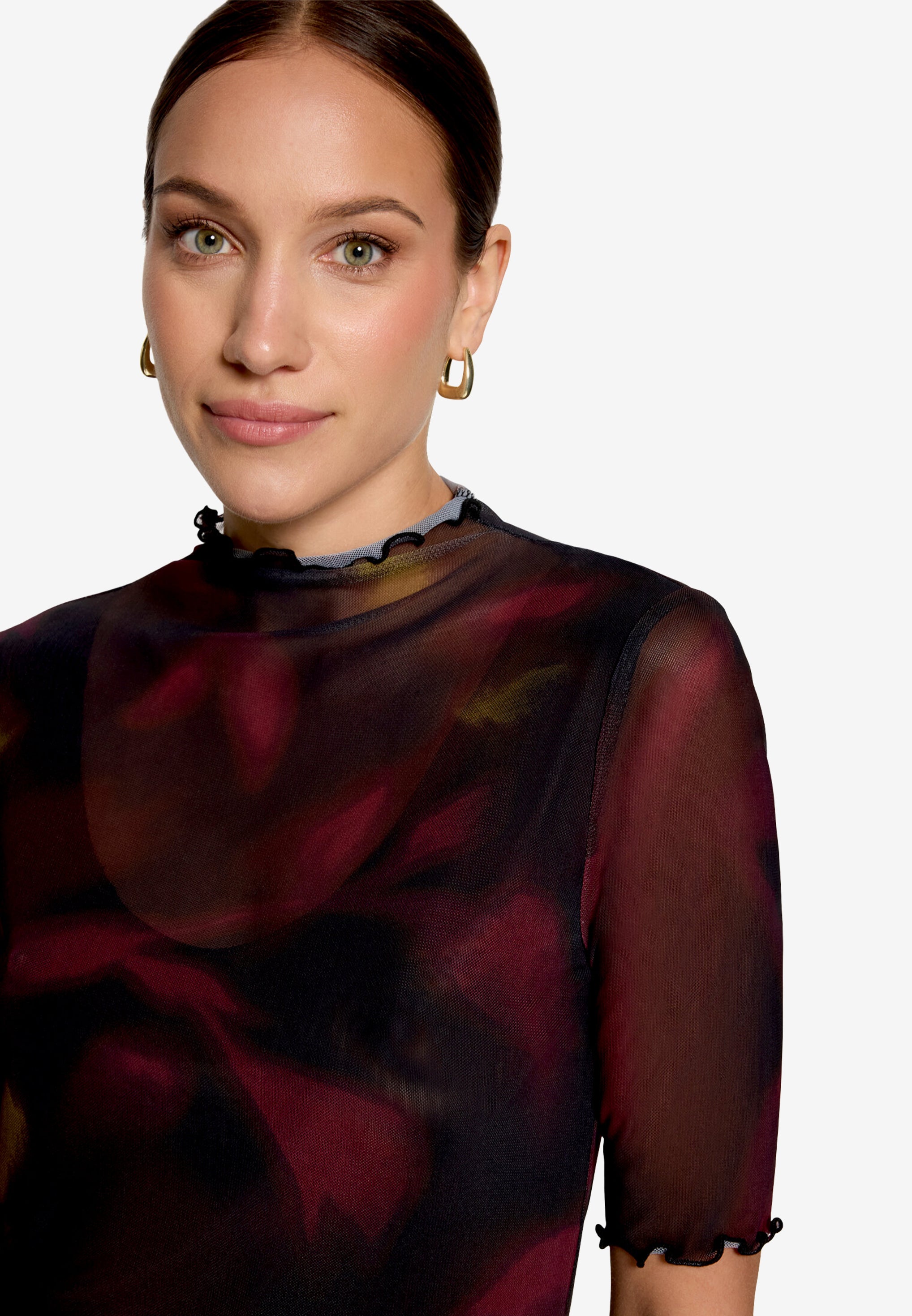 Zero Damen T-Shirts Black/Dark Red