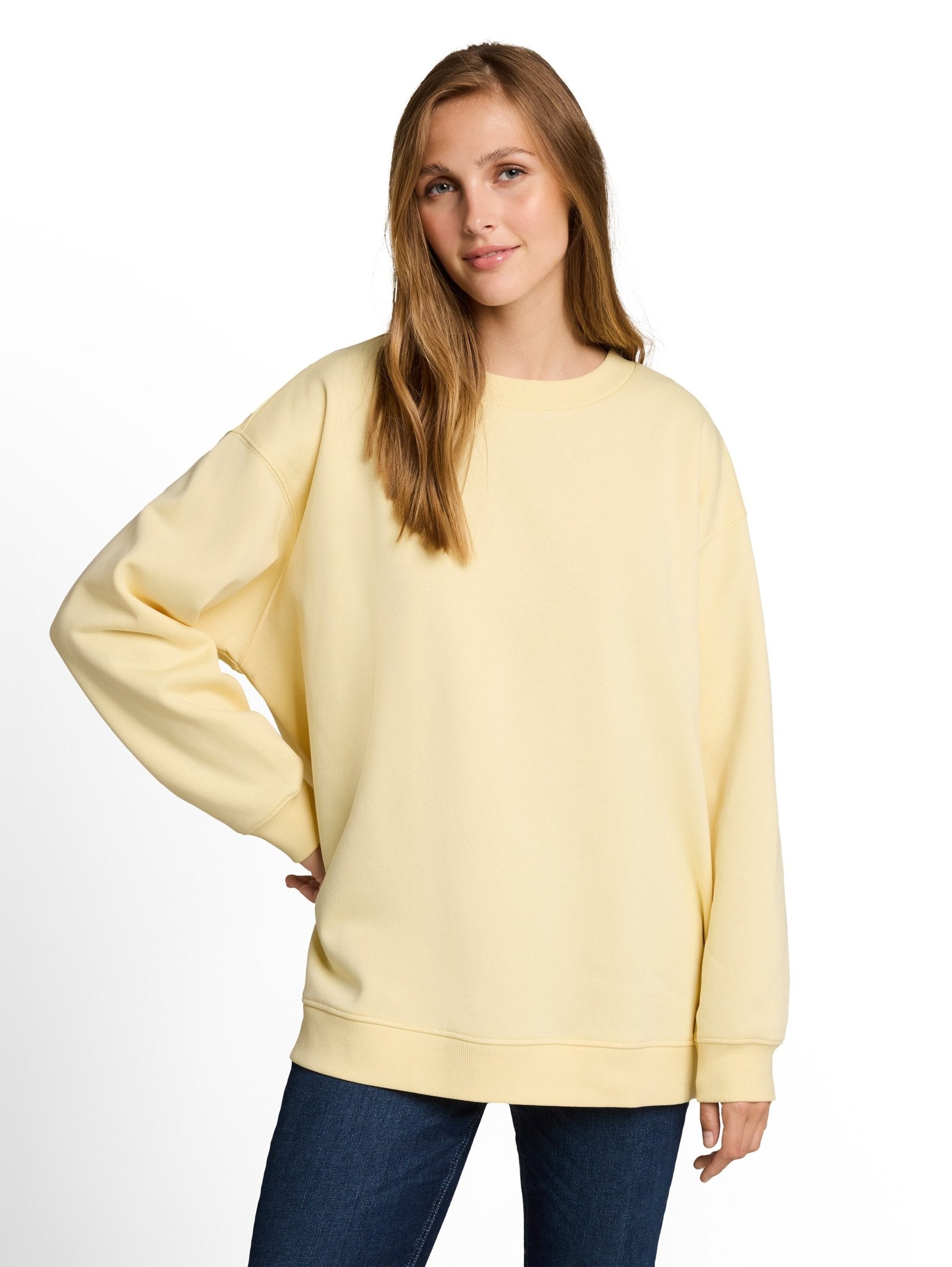 Tom Tailor denim Damen Sweatshirts Soft Vanilla Ye