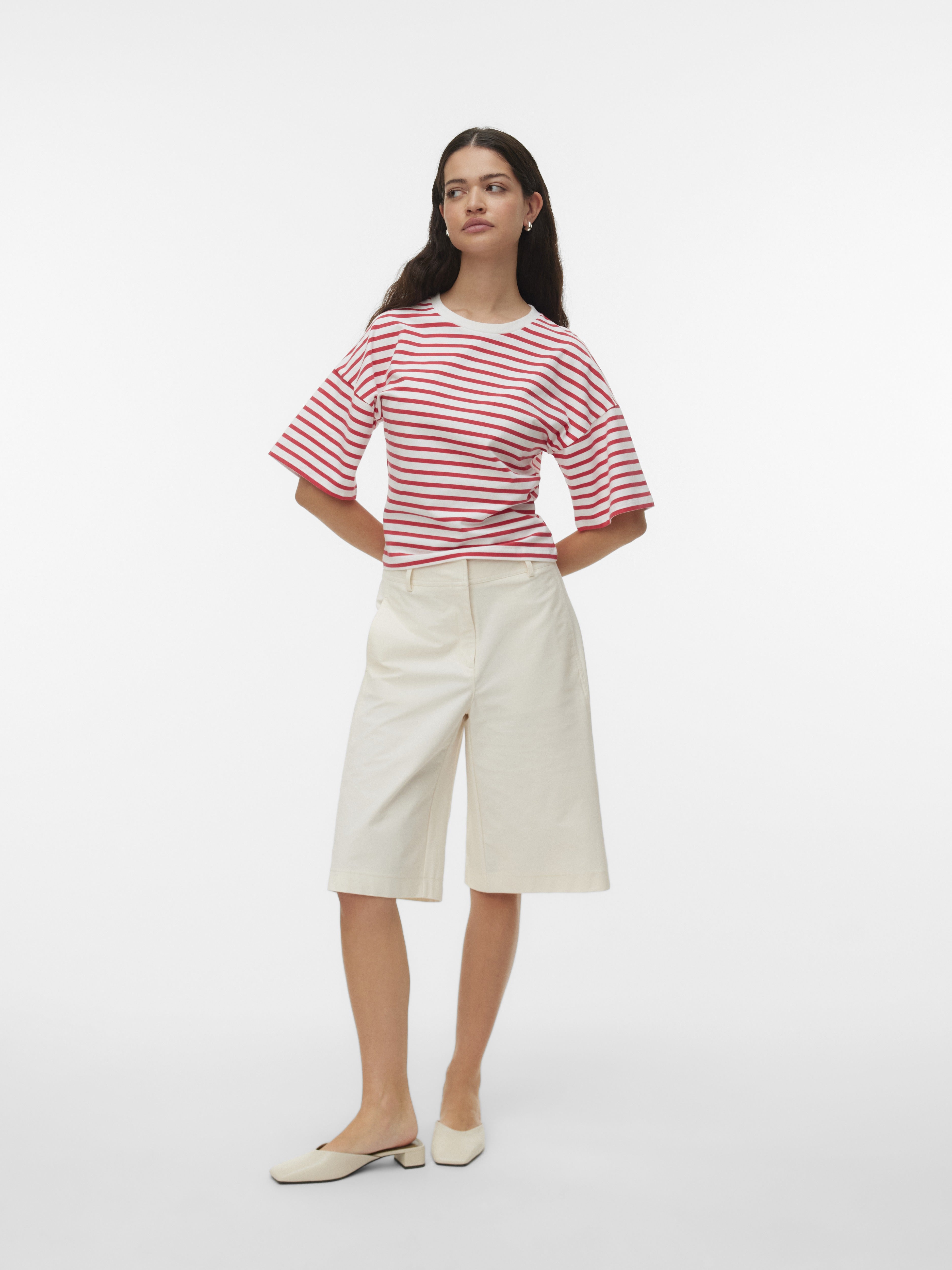 Vero Moda Damen T-Shirts Snow White/Poin