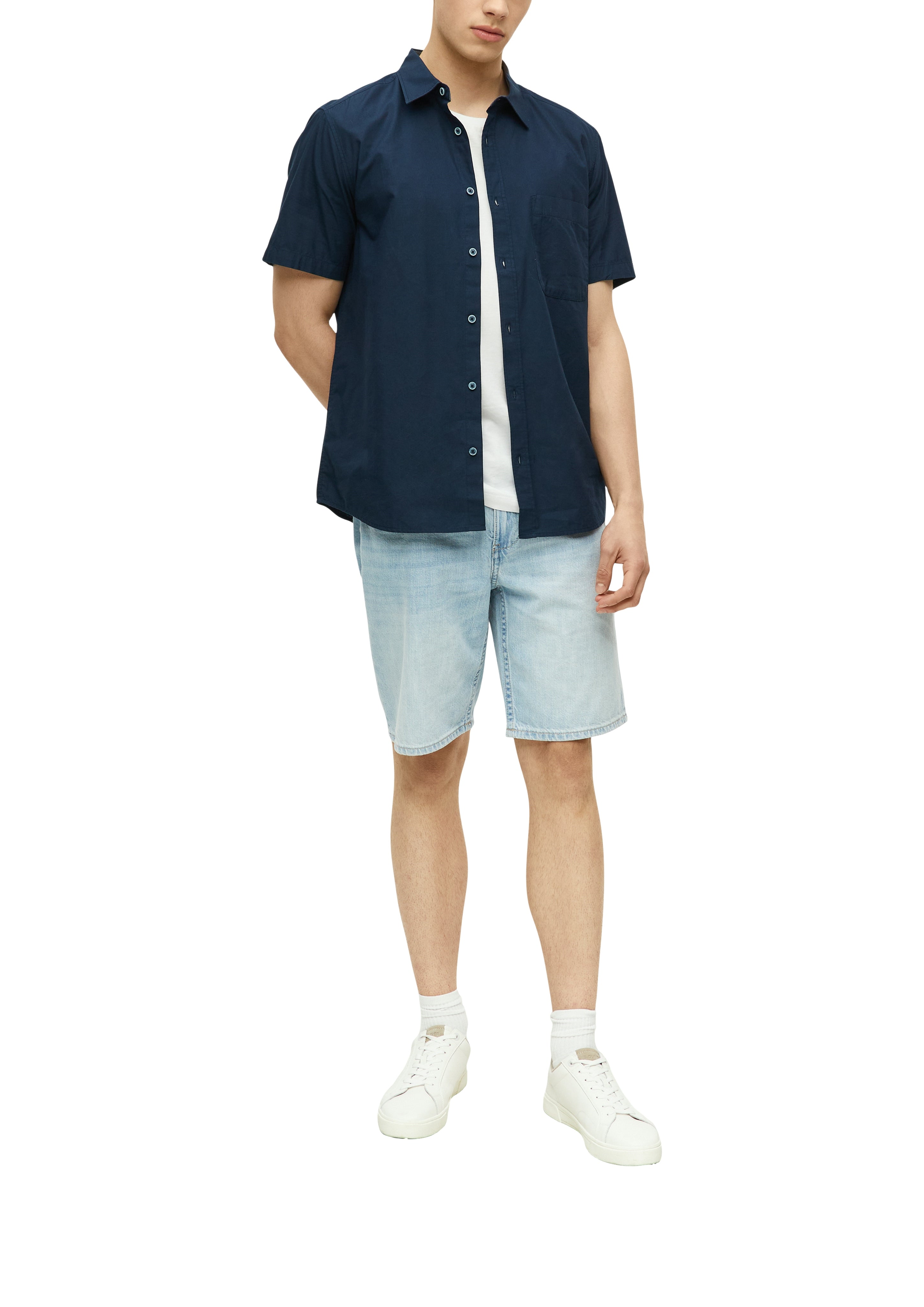 S. Oliver red Herren Hemden kurz Blue