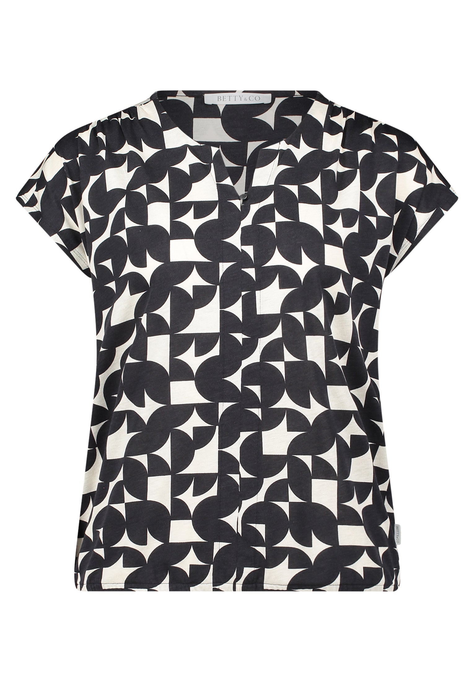 Betty & Co Damen T-Shirts Black/Cream