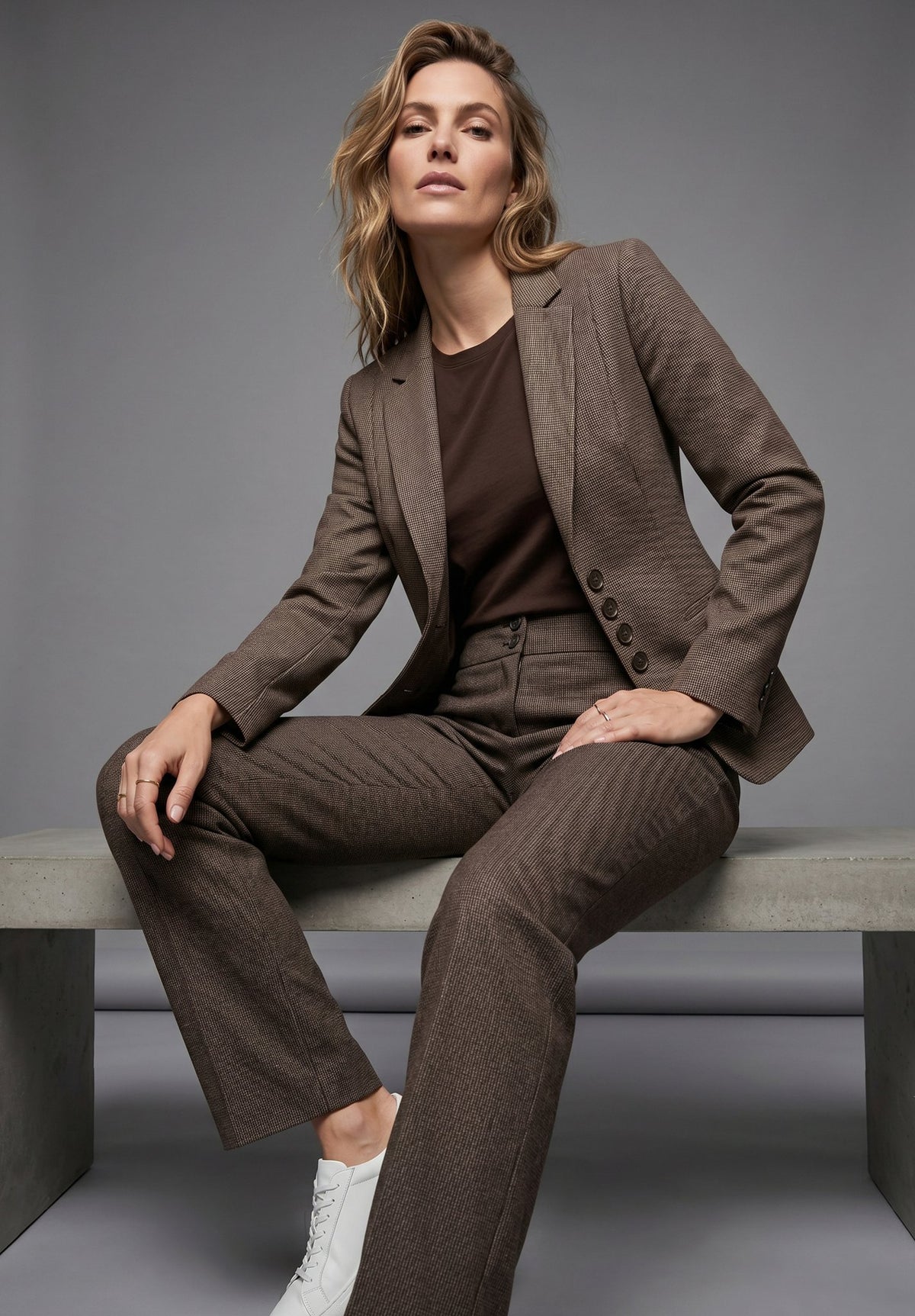 Bianca Damen Hosen Brown Mix
