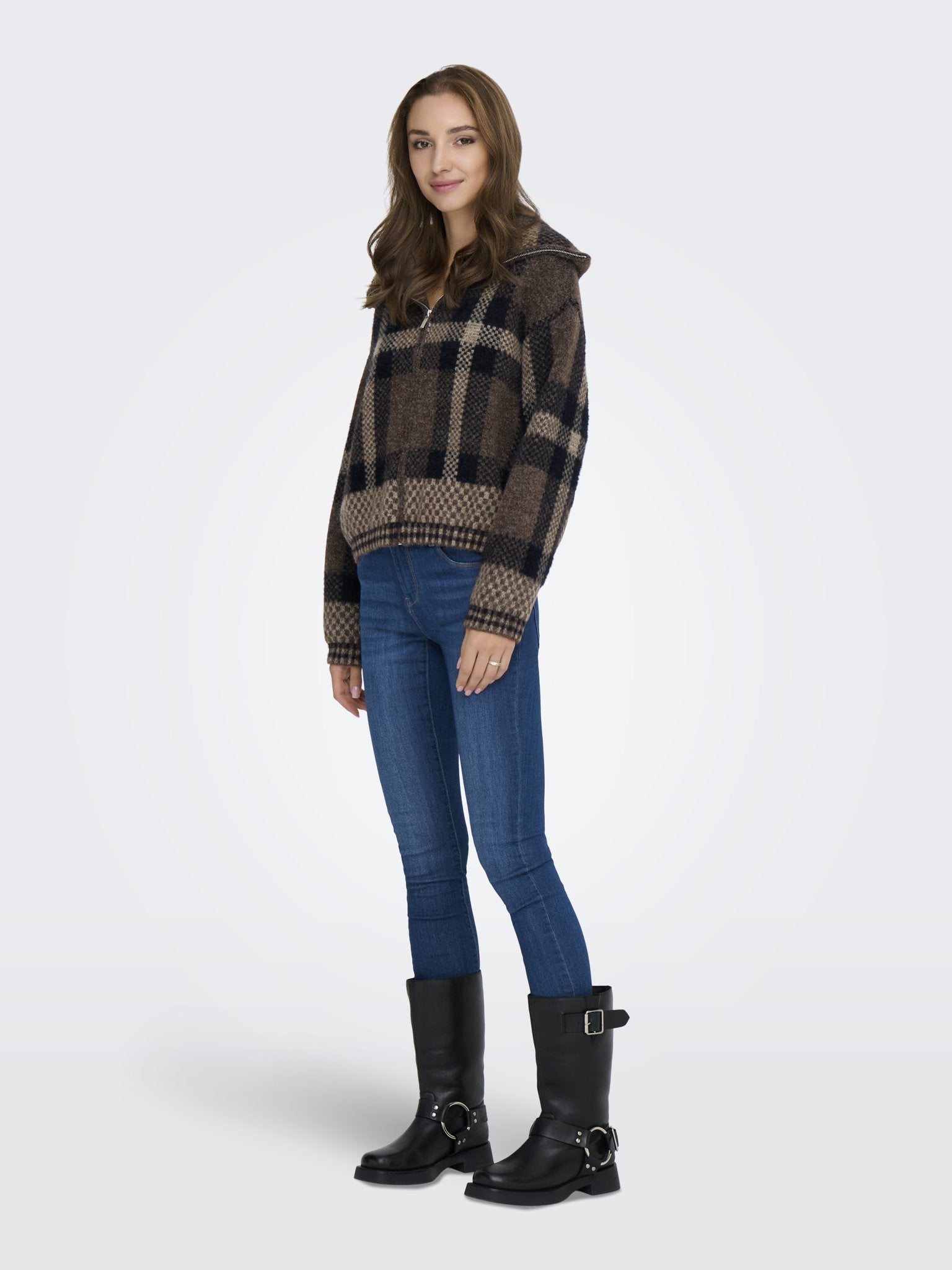only Damen Strickjacken Black/Chocolate