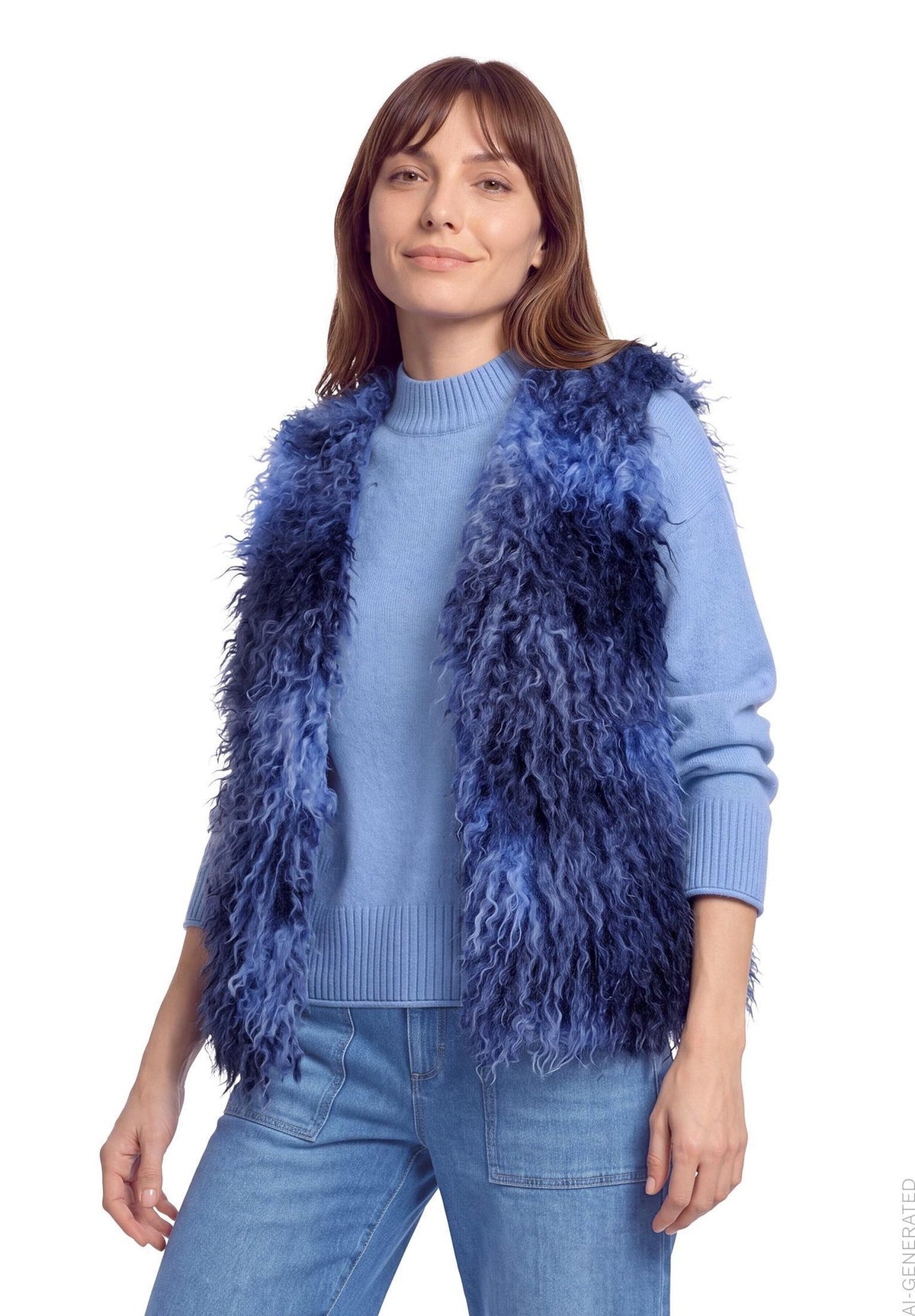 Betty & Co Damen Outdoorwesten Light Blue/Dark