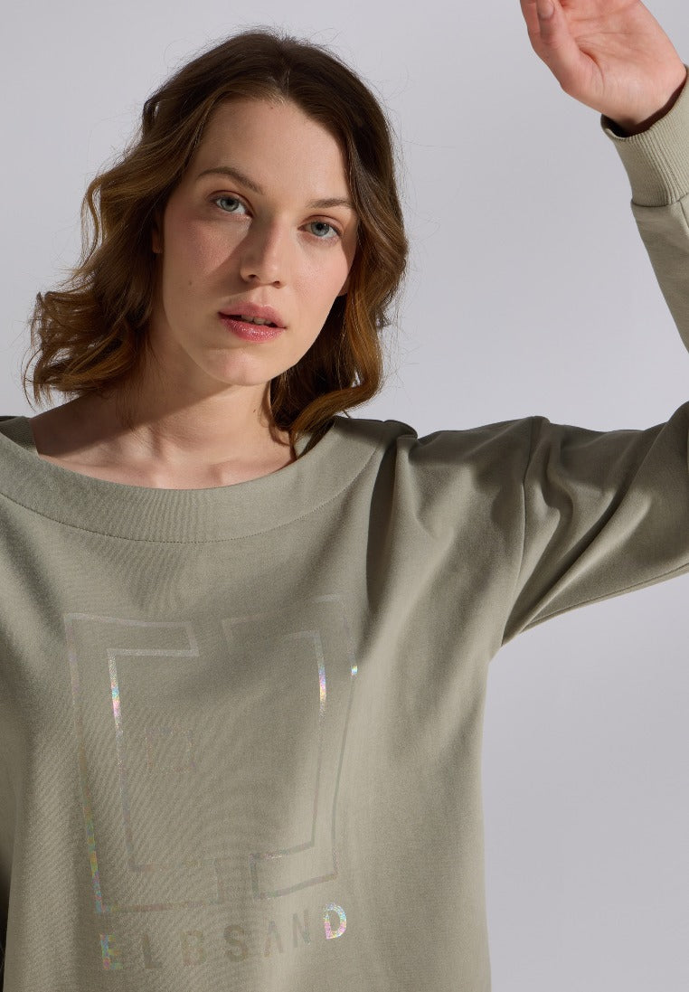 Elbsand Damen Sweatshirts Pale Fern