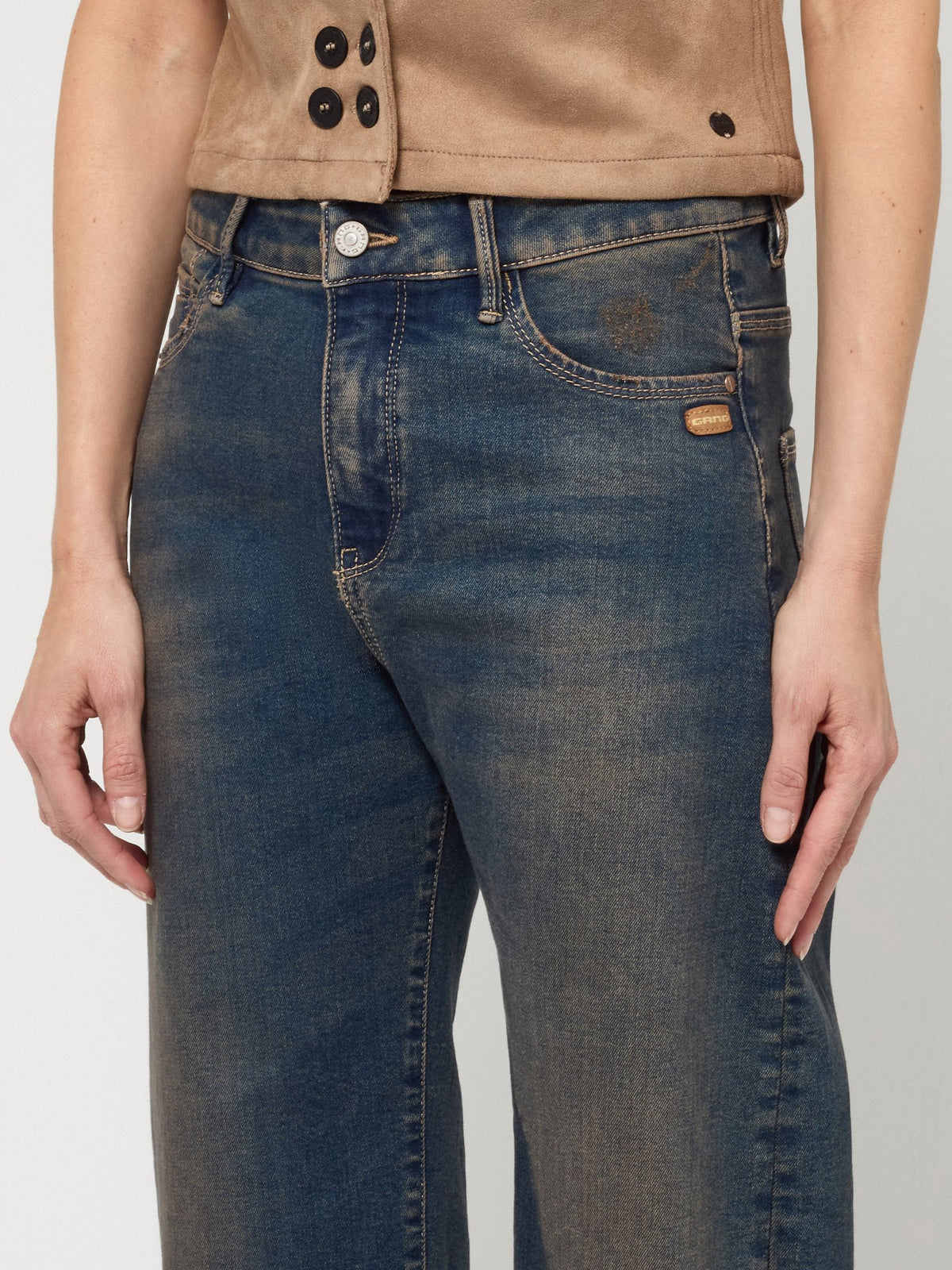 Gang Damen Jeans Brown Tint