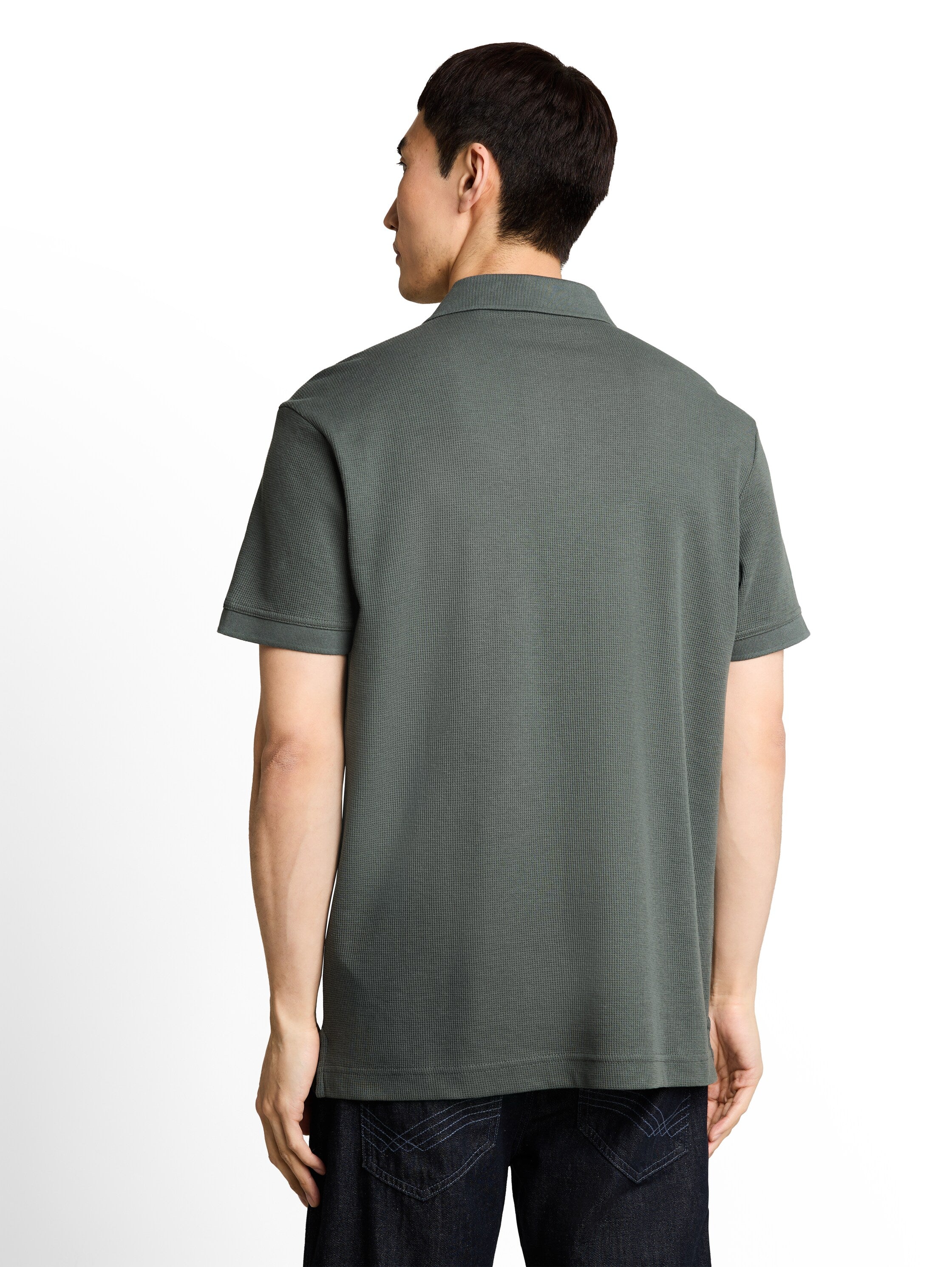 Tom Tailor Herren Polo-Shirts Darkest Olive