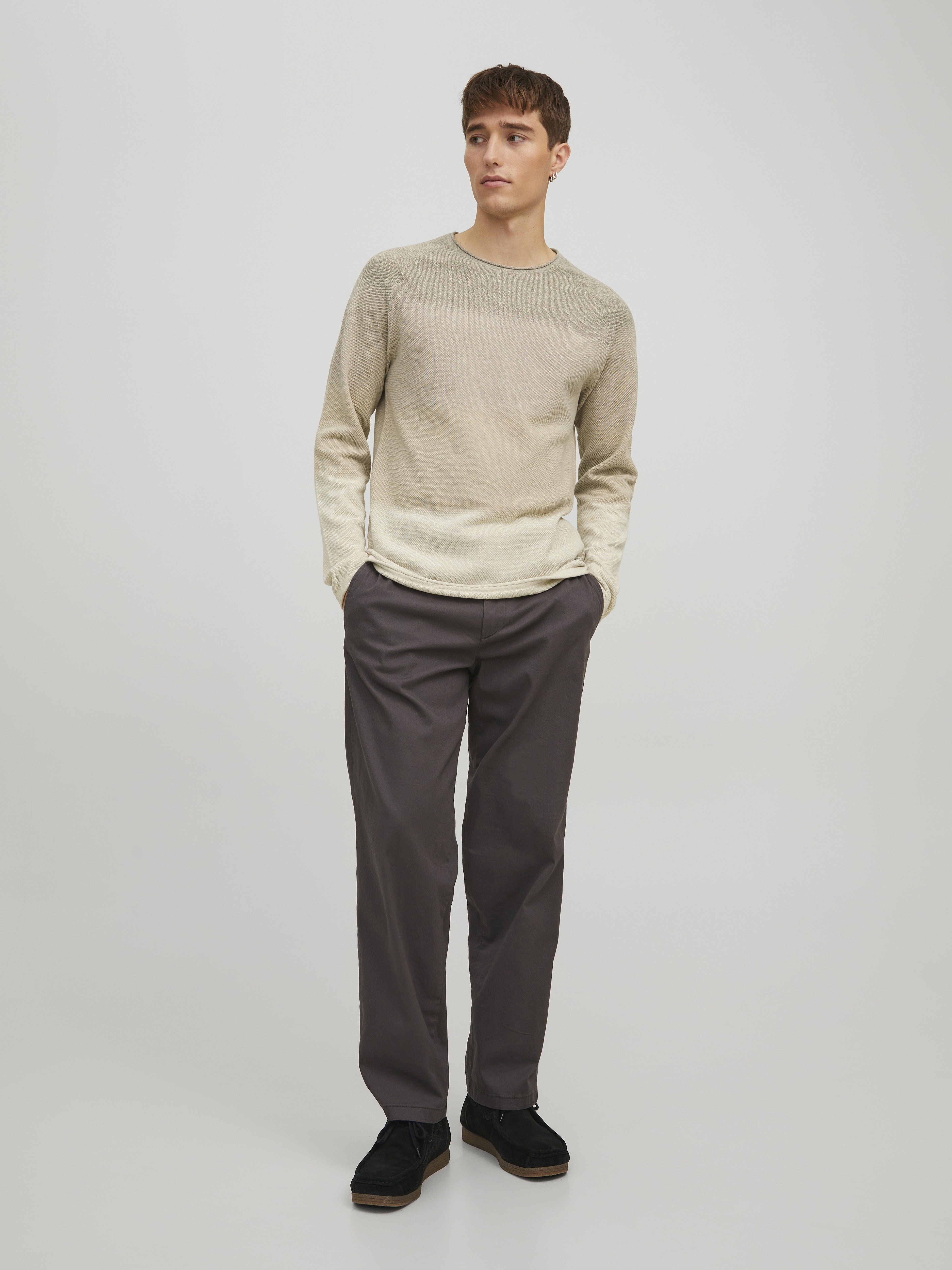 Jack & Jones Herren Pullover Oatmeal/Gradien