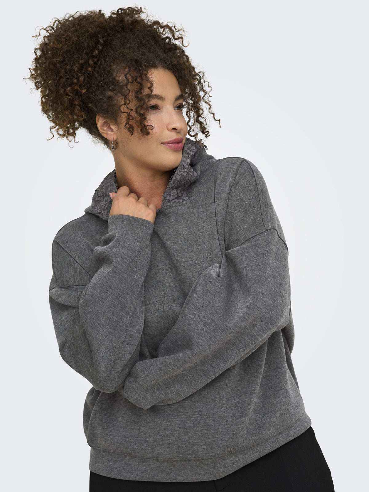 Only Carmakoma Damen Sweatshirts Dark Grey Melan