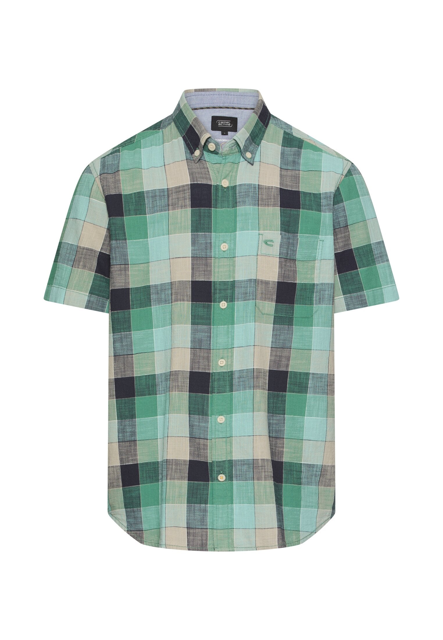 Camel active Herren Hemden kurz  Lagoon Green