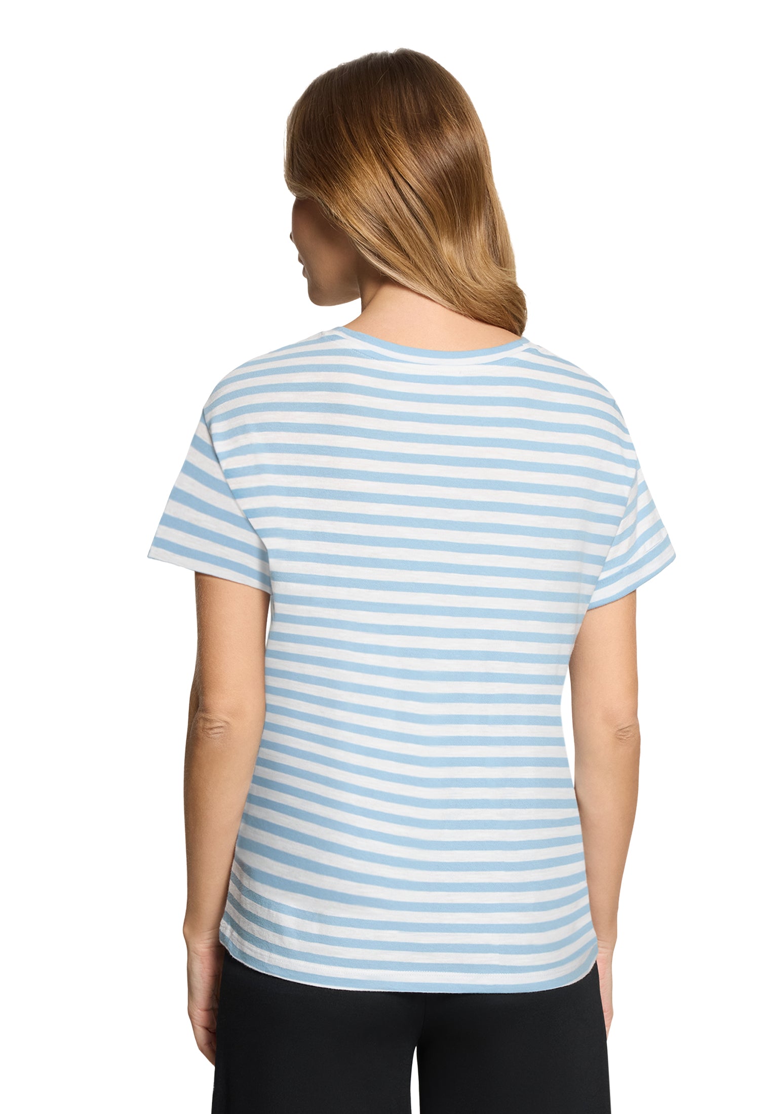 Betty & Co Damen T-Shirts Cream/Light Blu