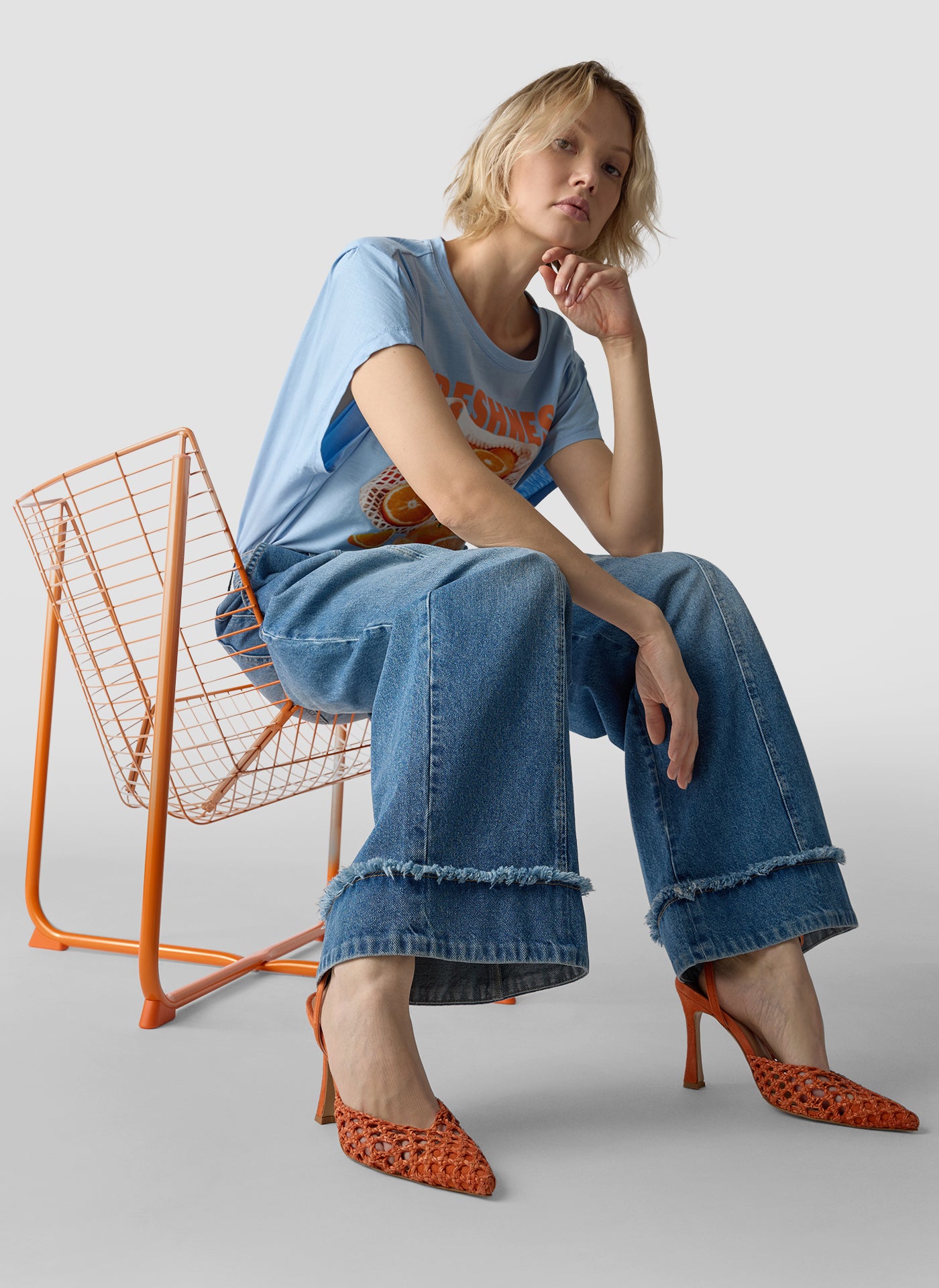 Le Comte Damen Hosen Hell Jeans