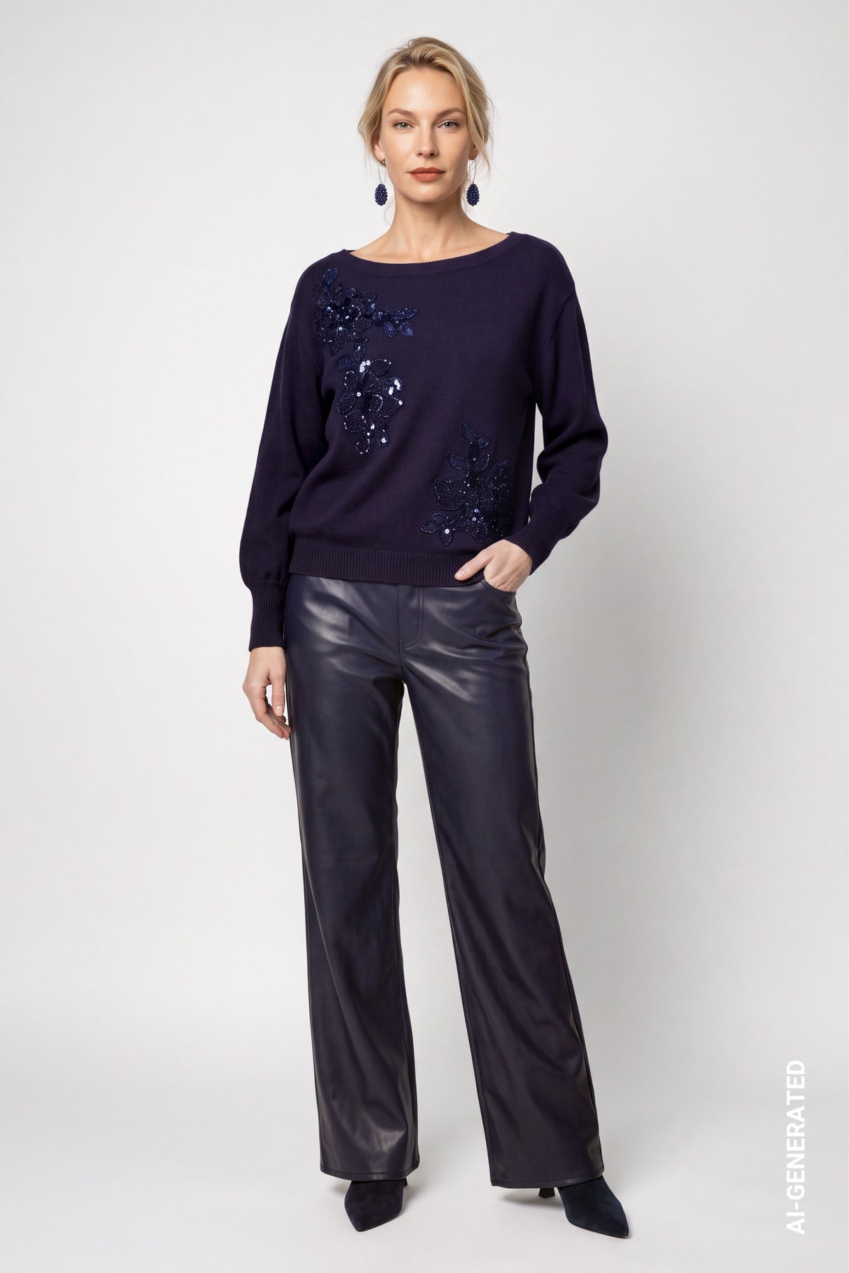 Monari Damen Pullover Dark Blue