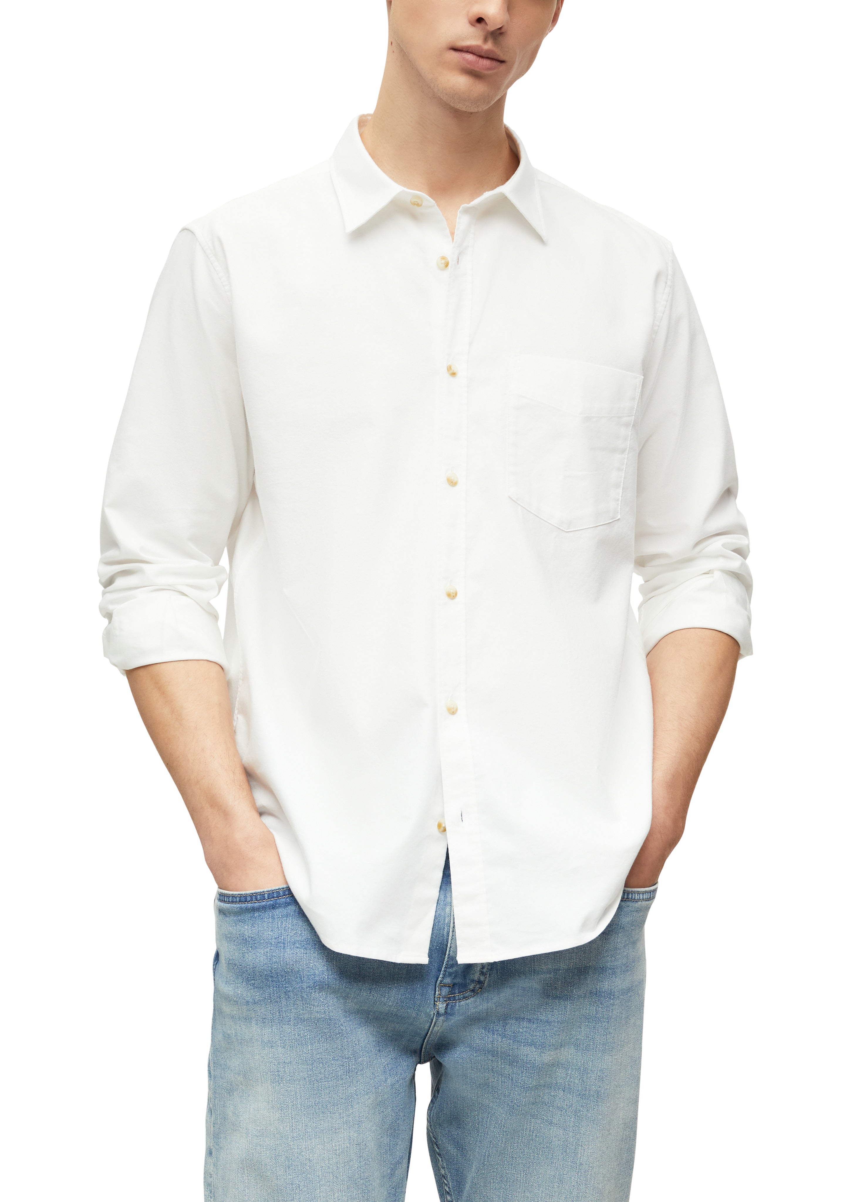 S. Oliver red Herren Hemden lang White