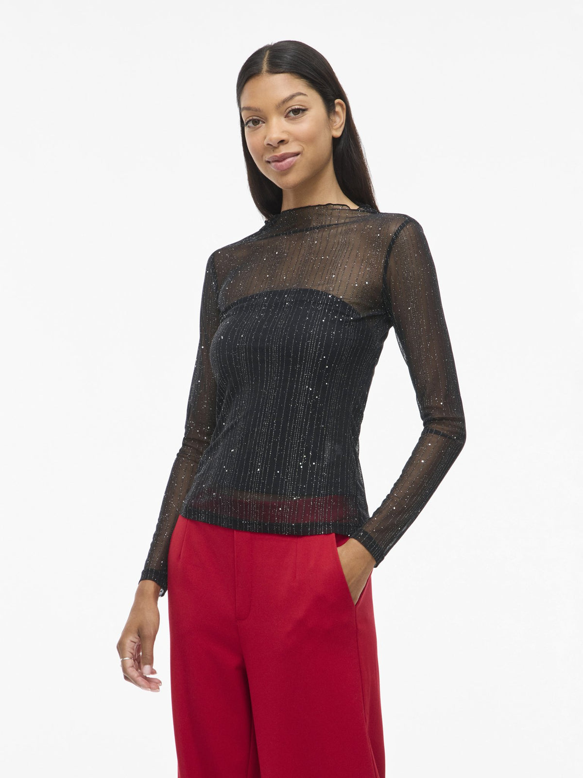 Vila Damen Tops Black Beauty