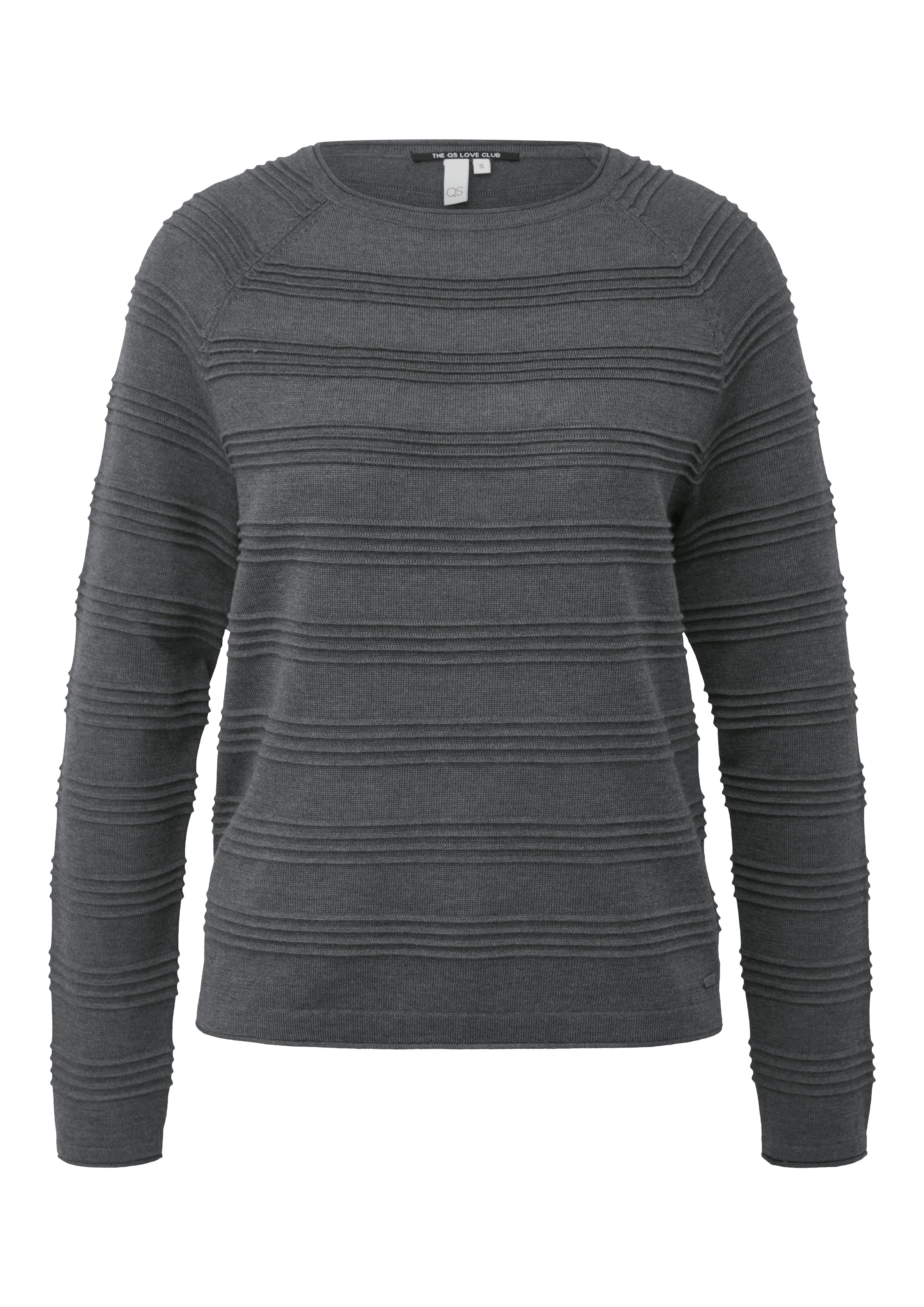 QS by S.Oliver Damen Pullover W Grey/Black