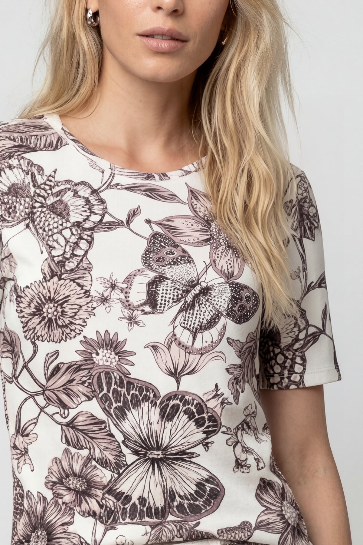Monari Damen T-Shirts Taupe Gemus
