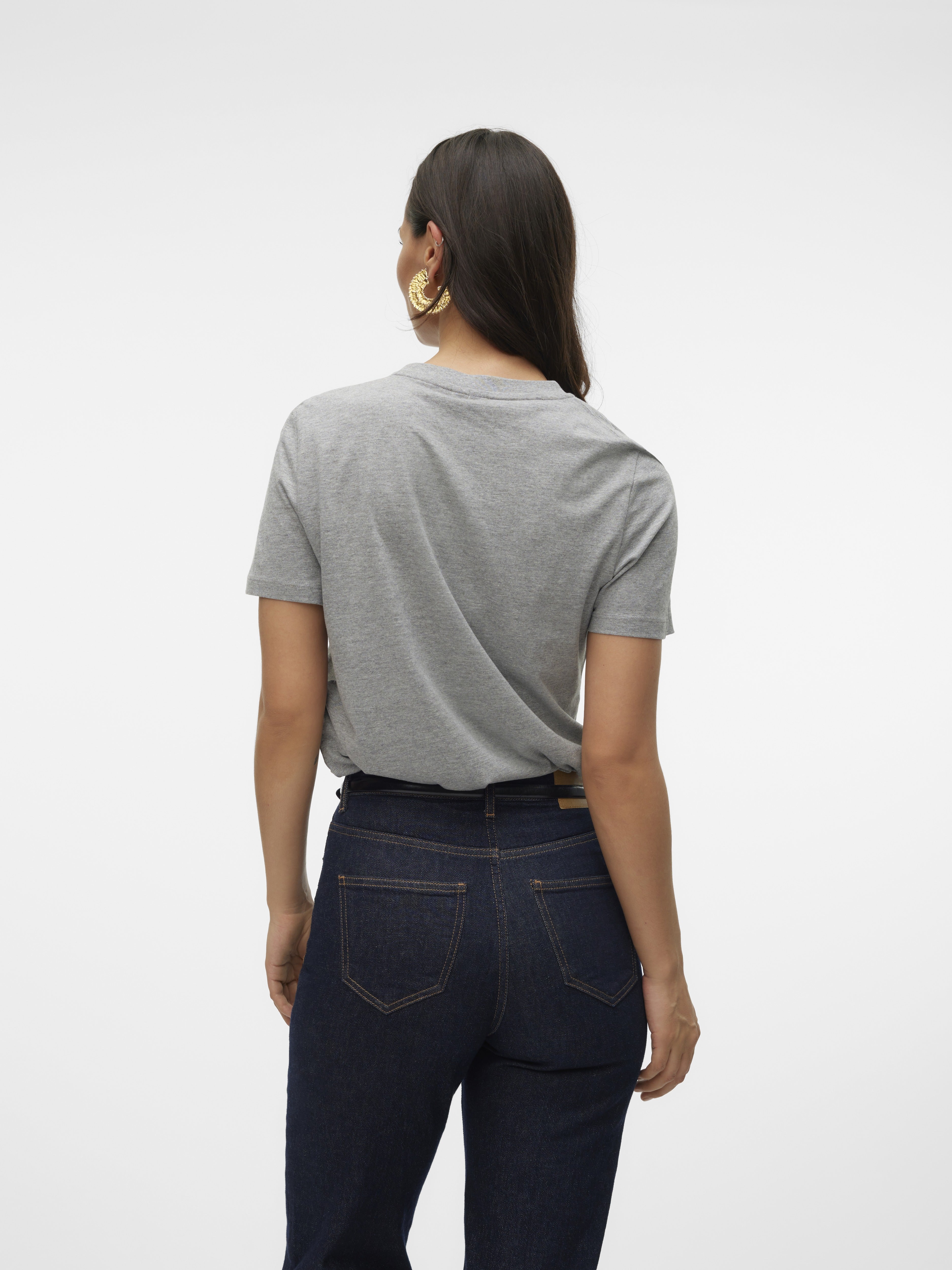 Vero Moda Damen T-Shirts Light Grey Mela