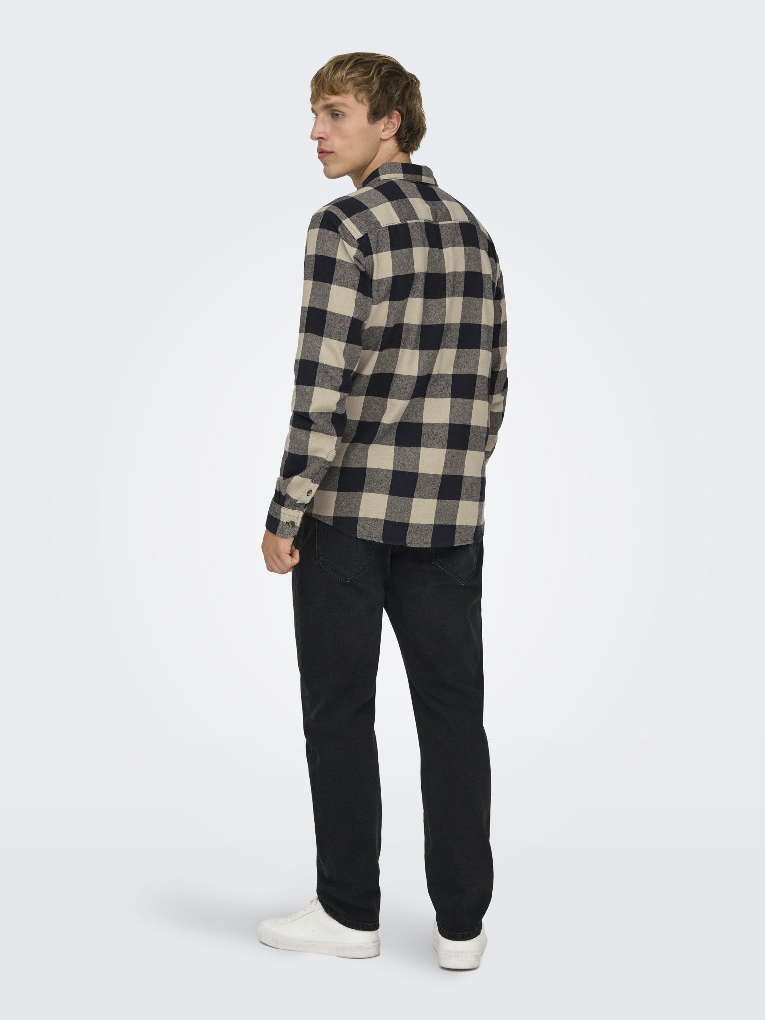 Only & Sons Herren Hemden lang Dark Navy