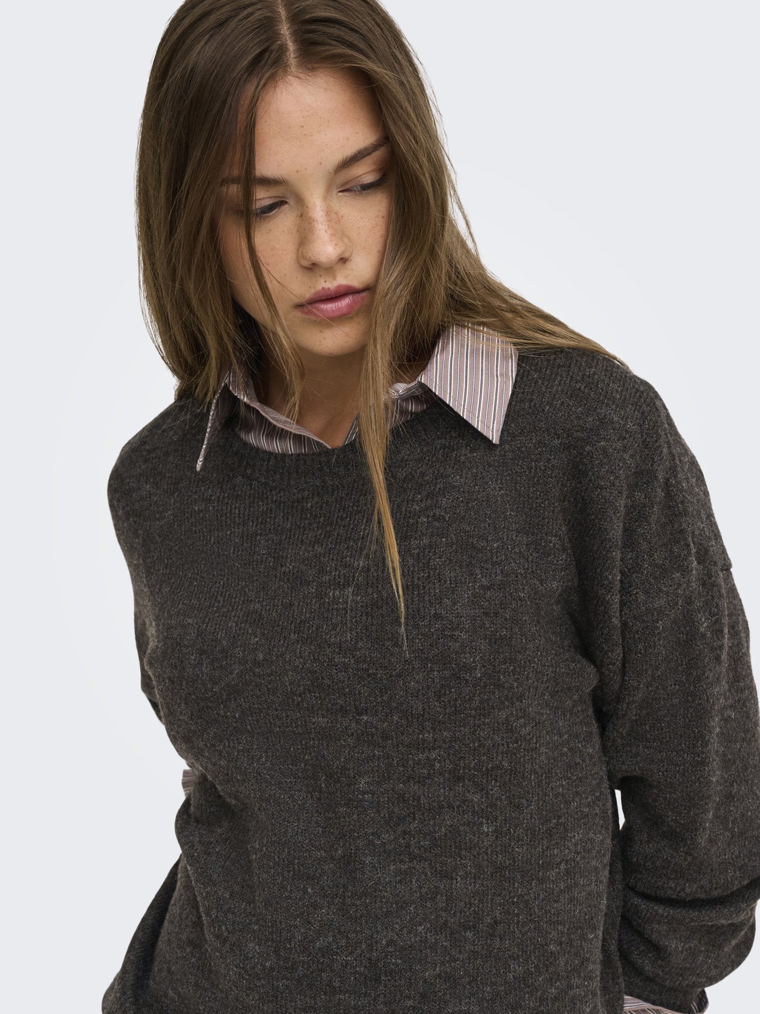 Only Damen Pullover Mole/Melange