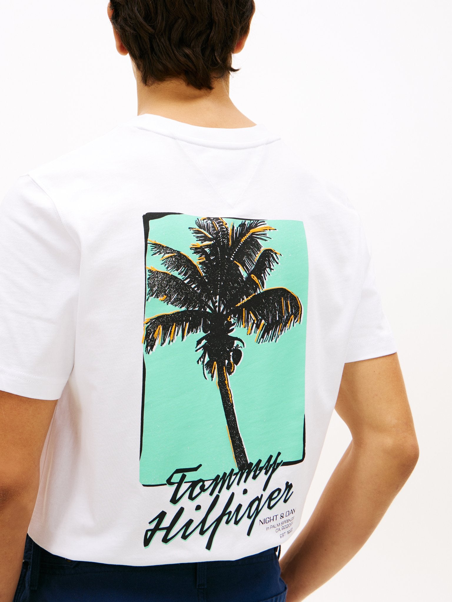 Tommy Hilfiger Herren T-Shirts kurz Ybr White