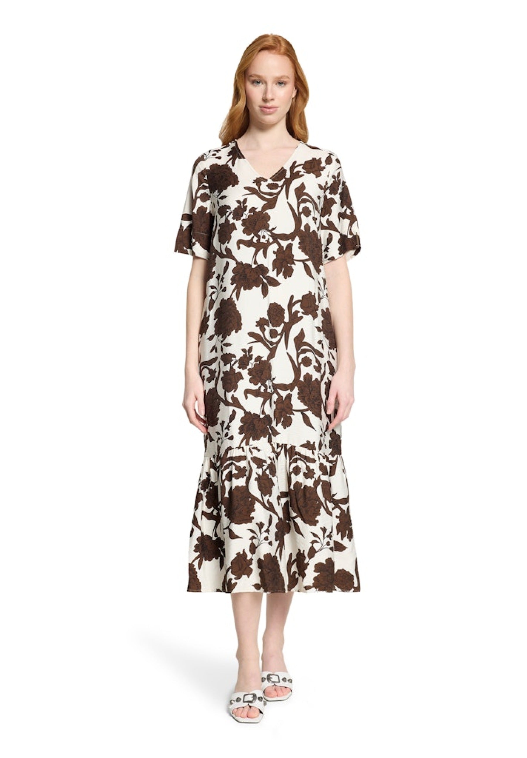 Cartoon Damen Kleider Cream/Brown