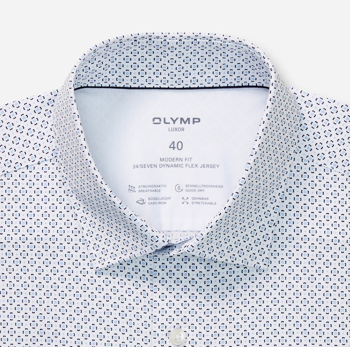 Olymp Herren Hemden lang  Weiss