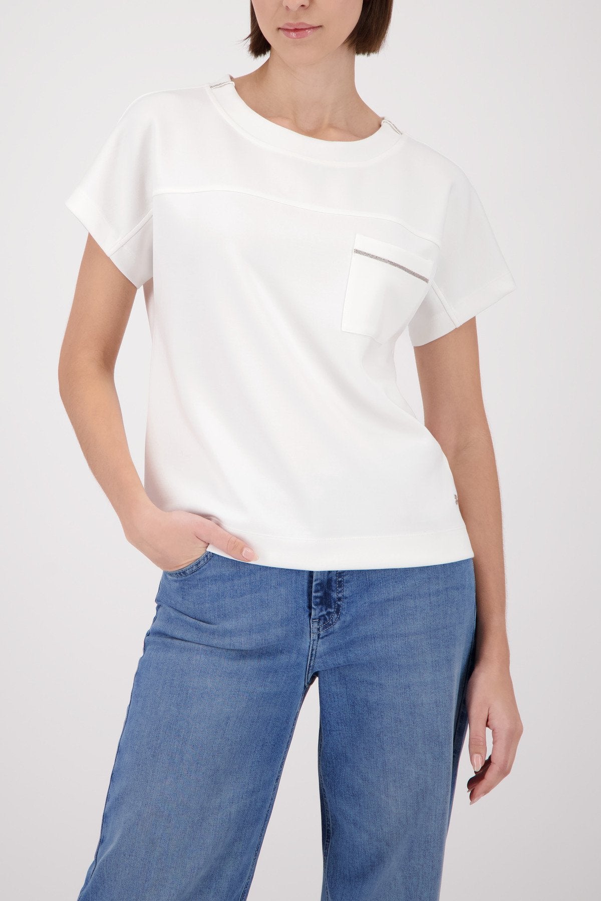 Monari Damen T-Shirts  Off-White