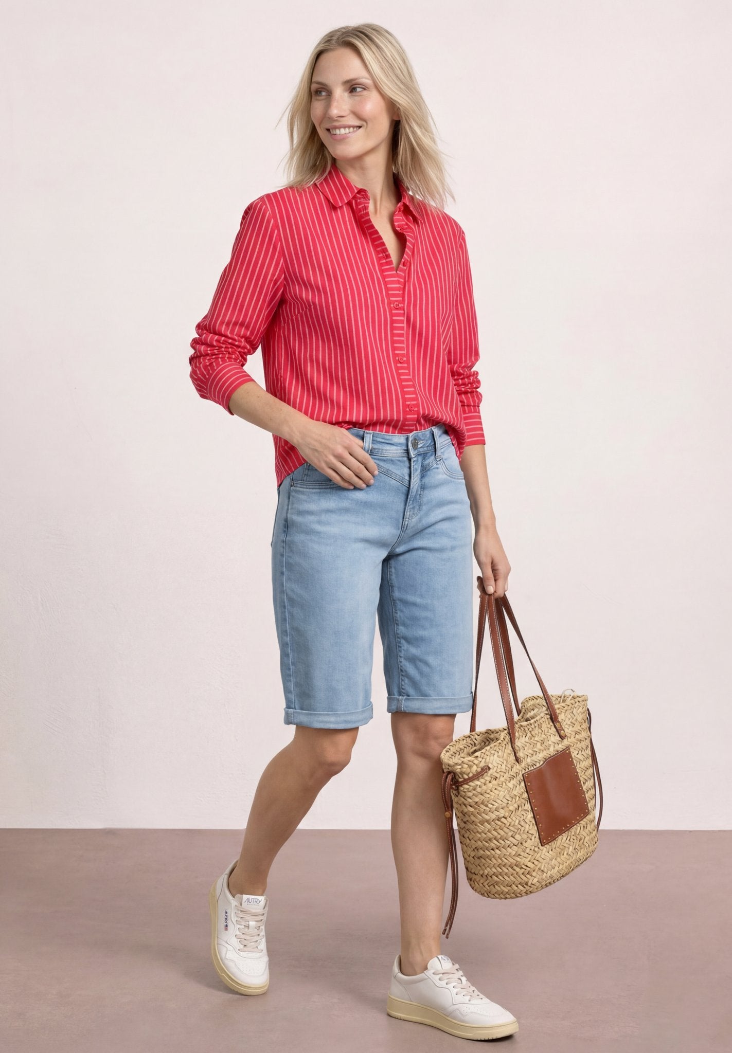 Street One Damen Hosen  Light Blu
