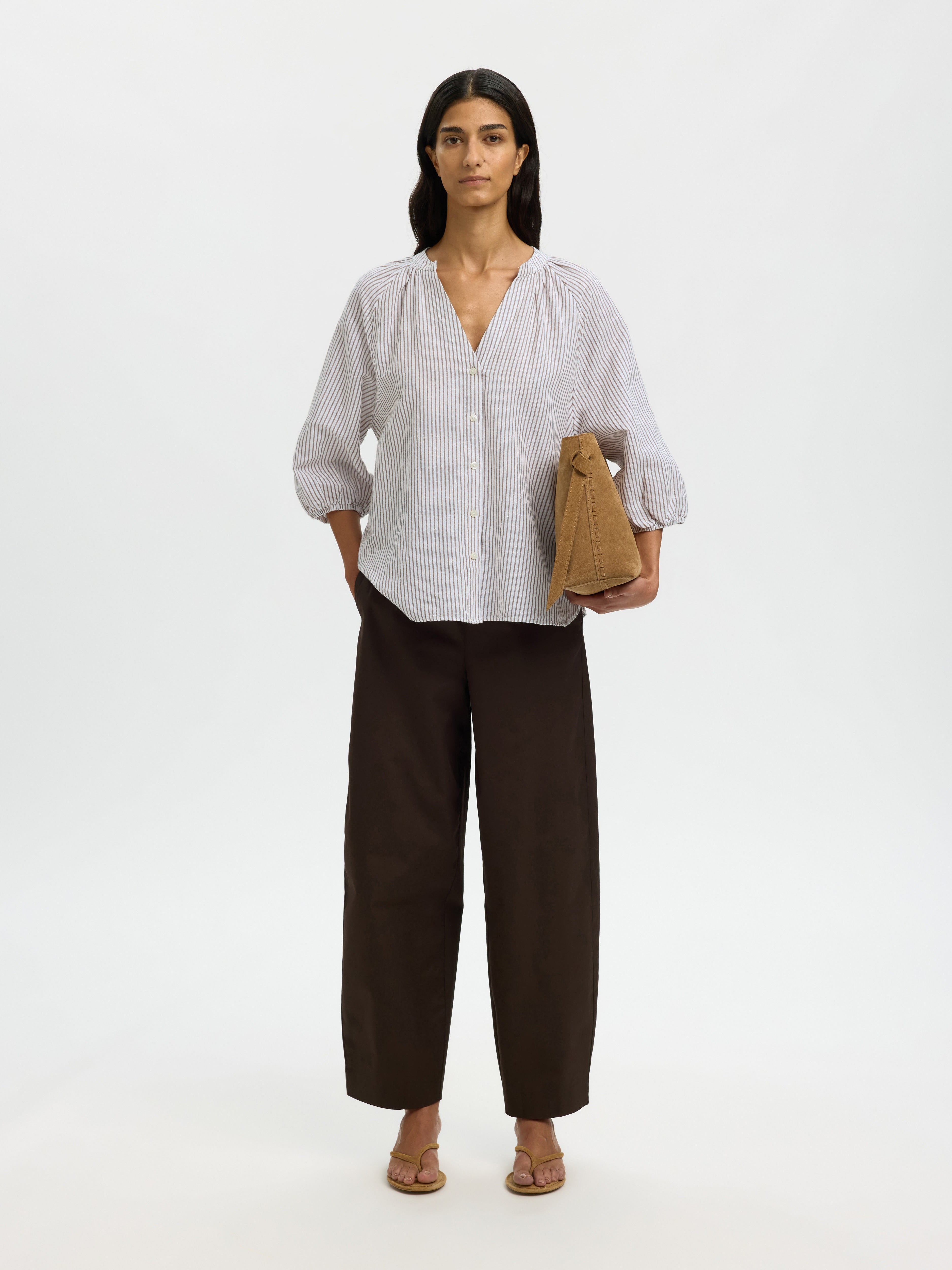 Selected Femme Damen Blusen Bright White/Ch