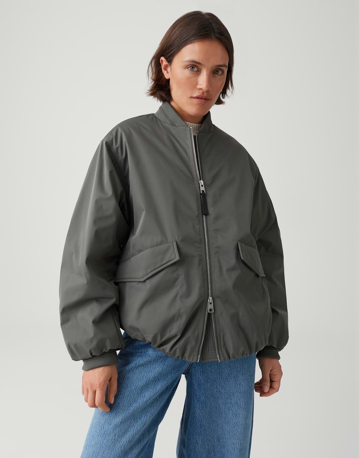 Opus Damen Jacken Sage Grey