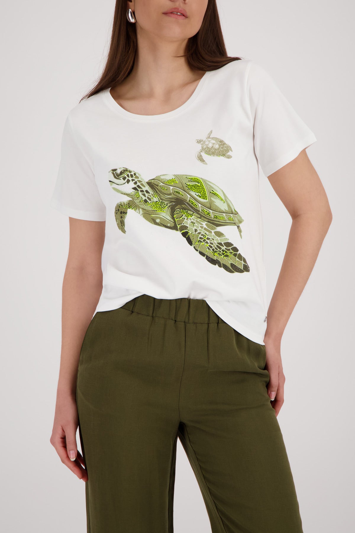 Monari Damen T-Shirts  Cream