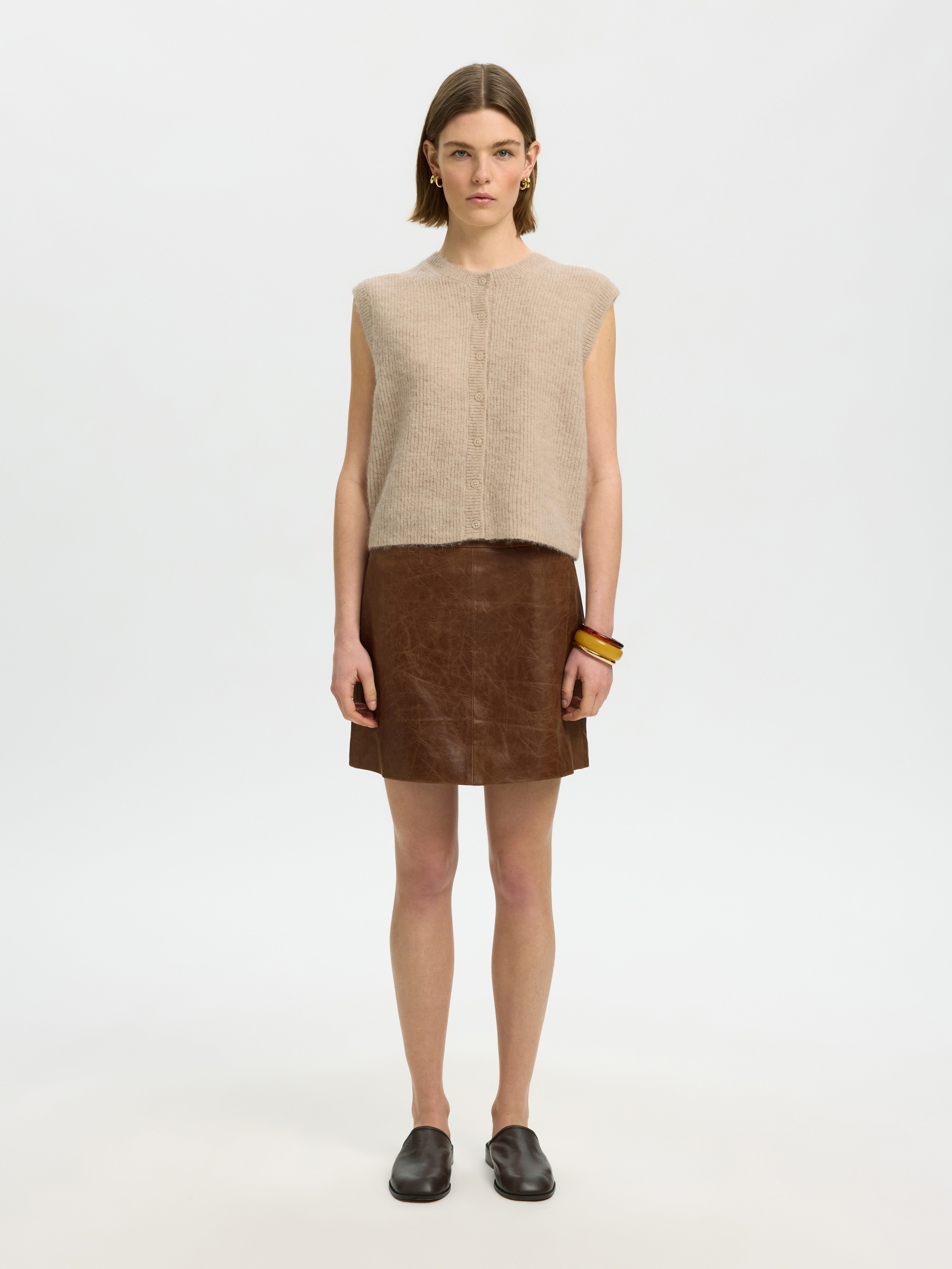 Selected Femme Damen Pullover Birch/Melange
