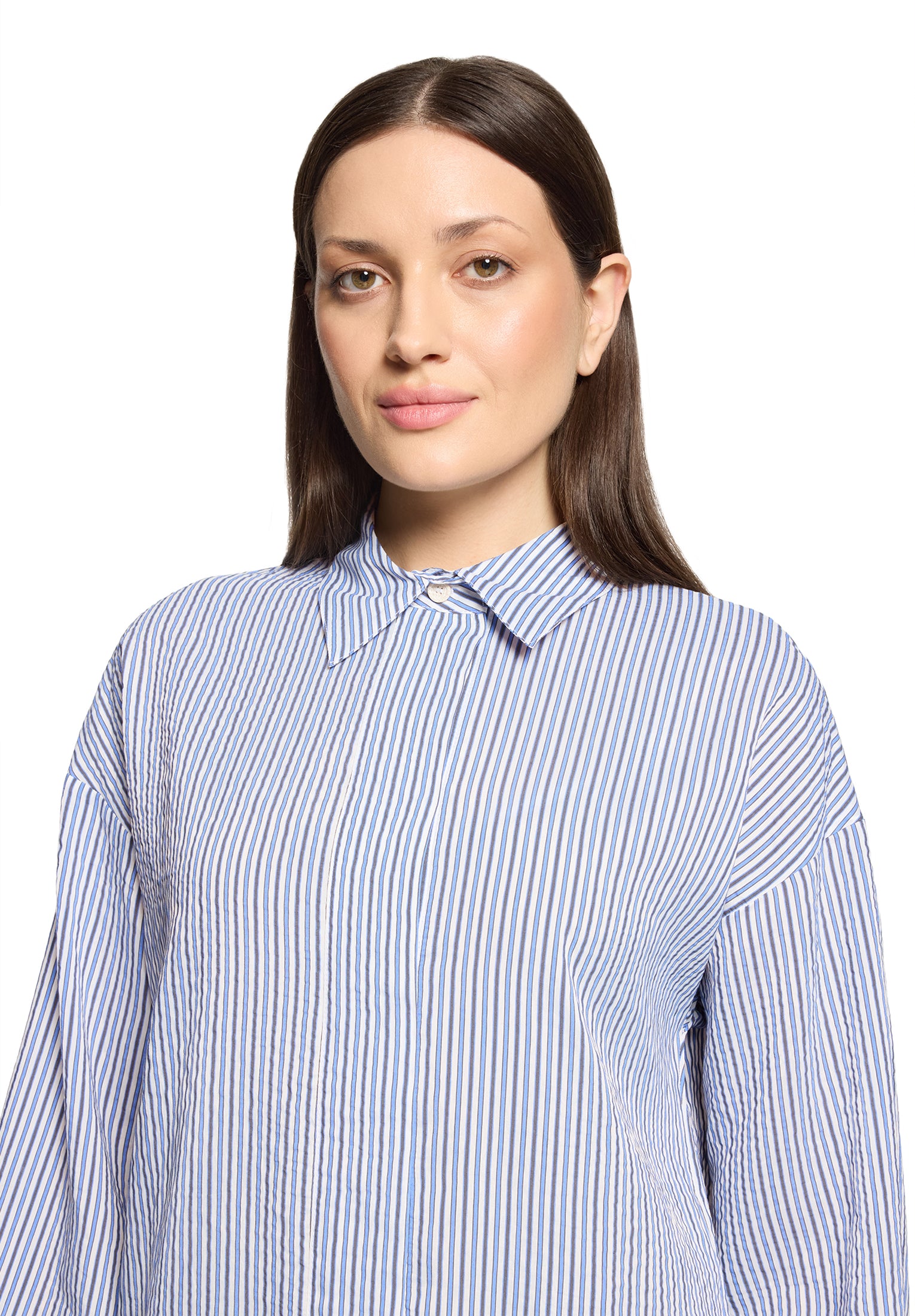Cartoon Damen Blusen Blue/White