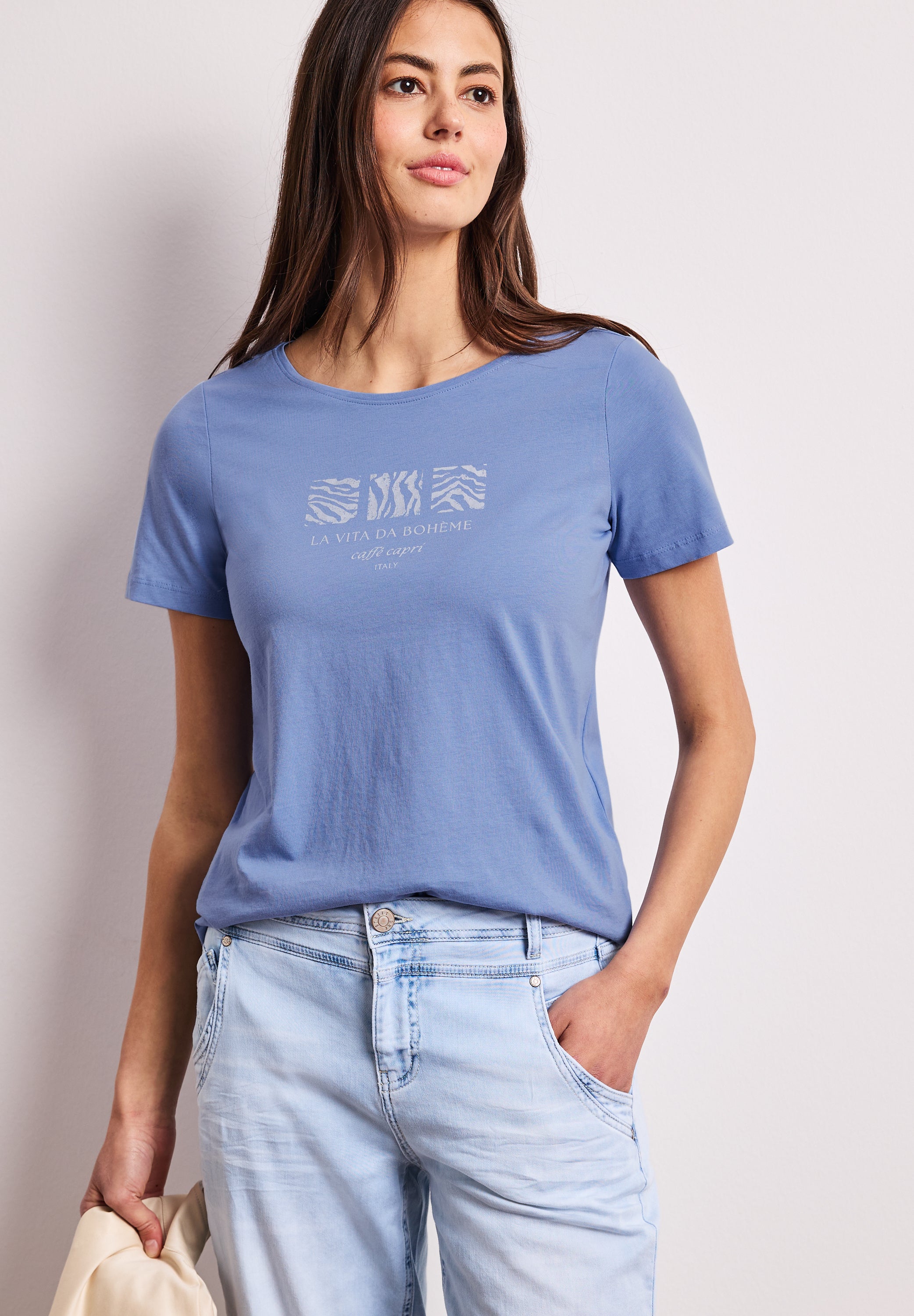 Street One Damen T-Shirts Drift Blu