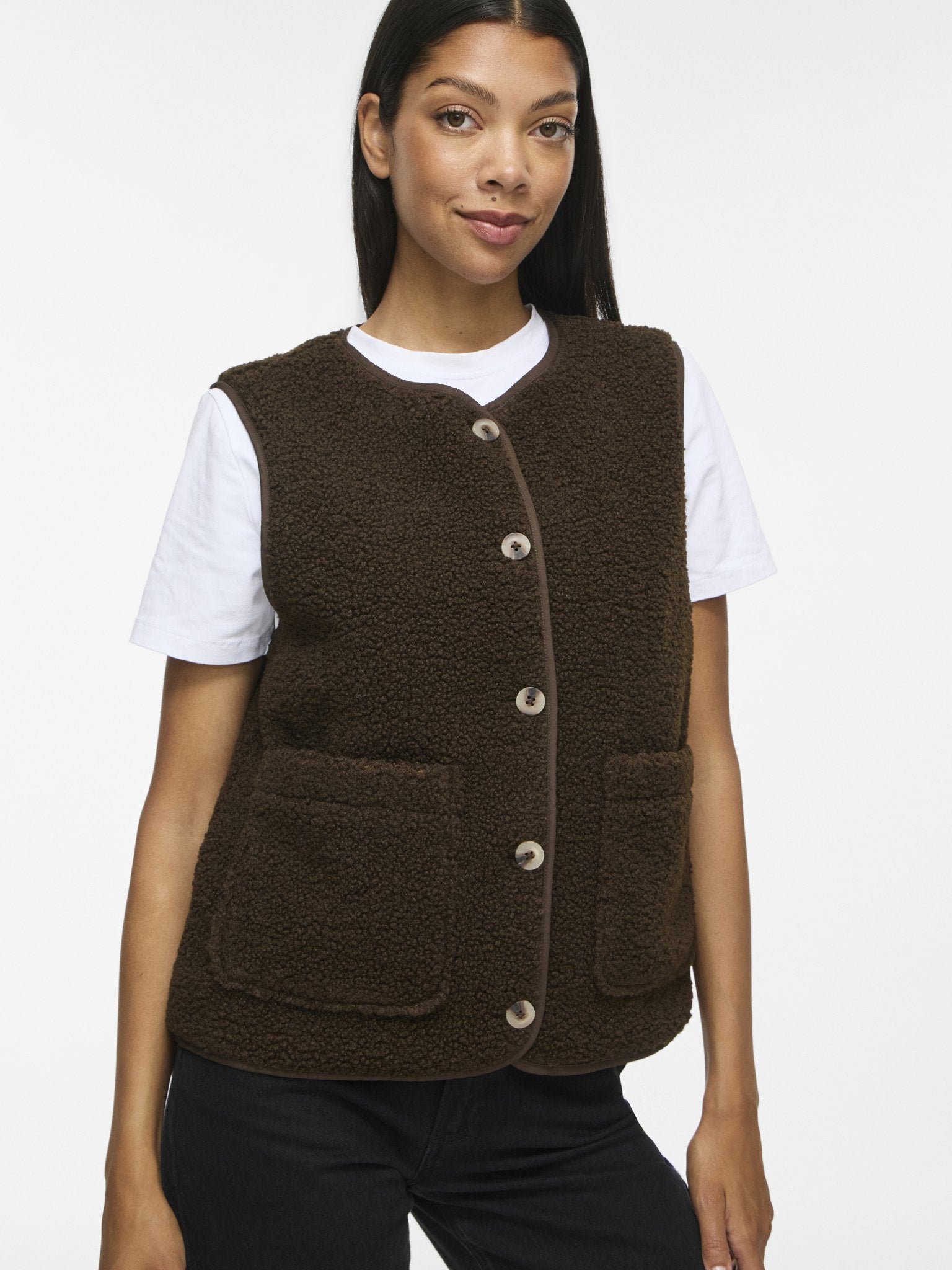 Vila Damen Outdoorwesten Coffee Bean