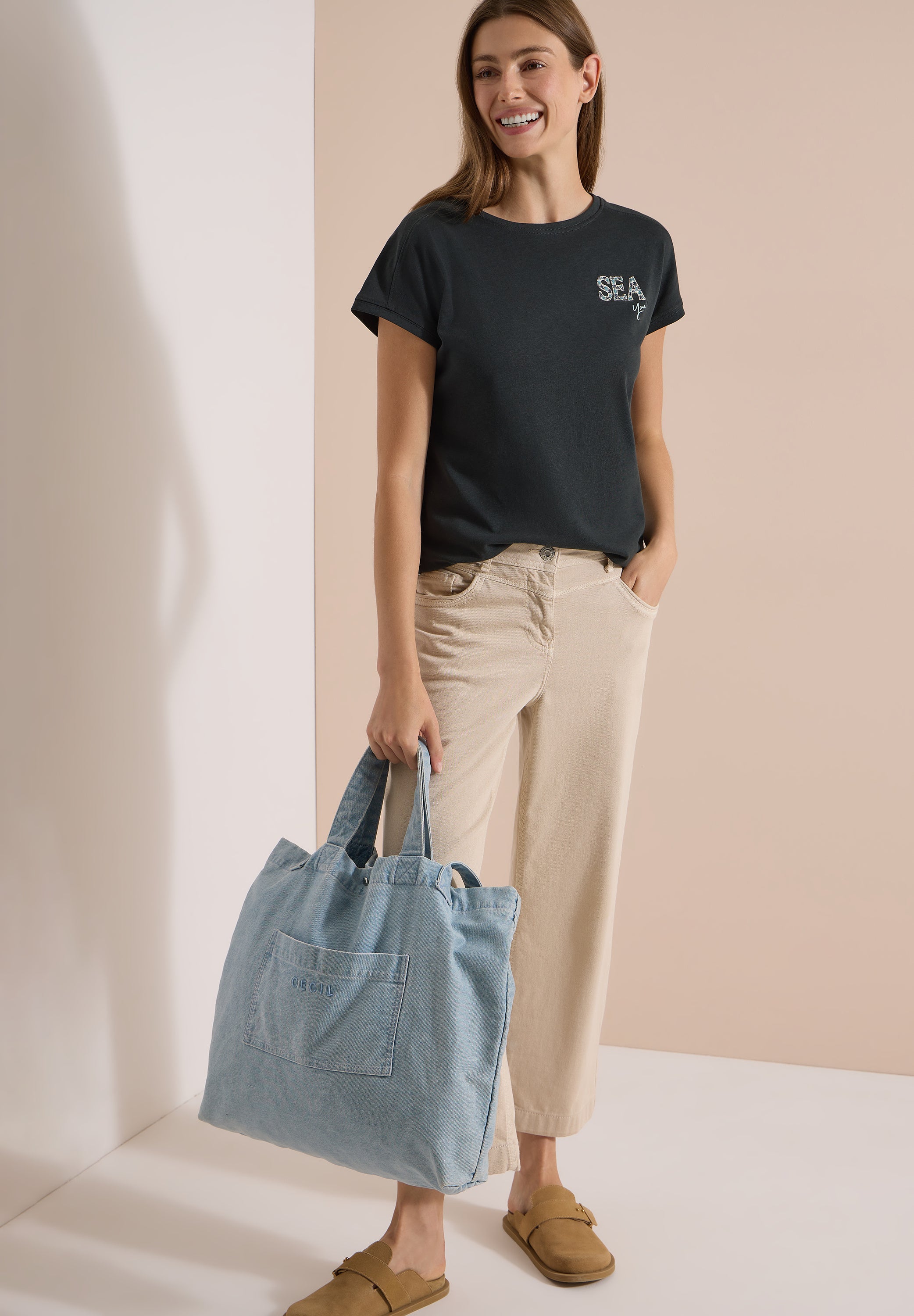 Cecil Damen T-Shirts Palm Bree