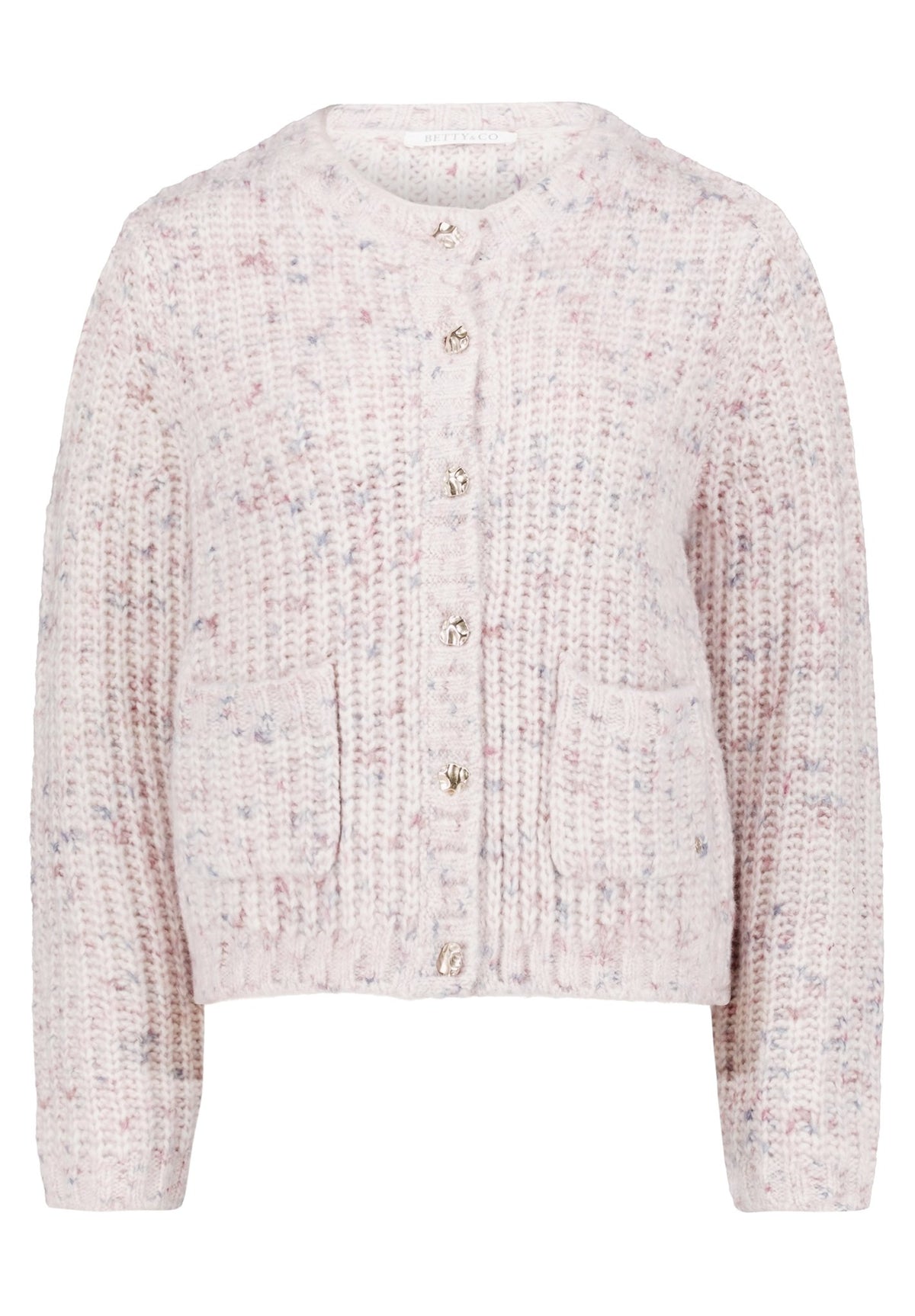 Betty & Co Damen Strickjacken Cream/Dark Red