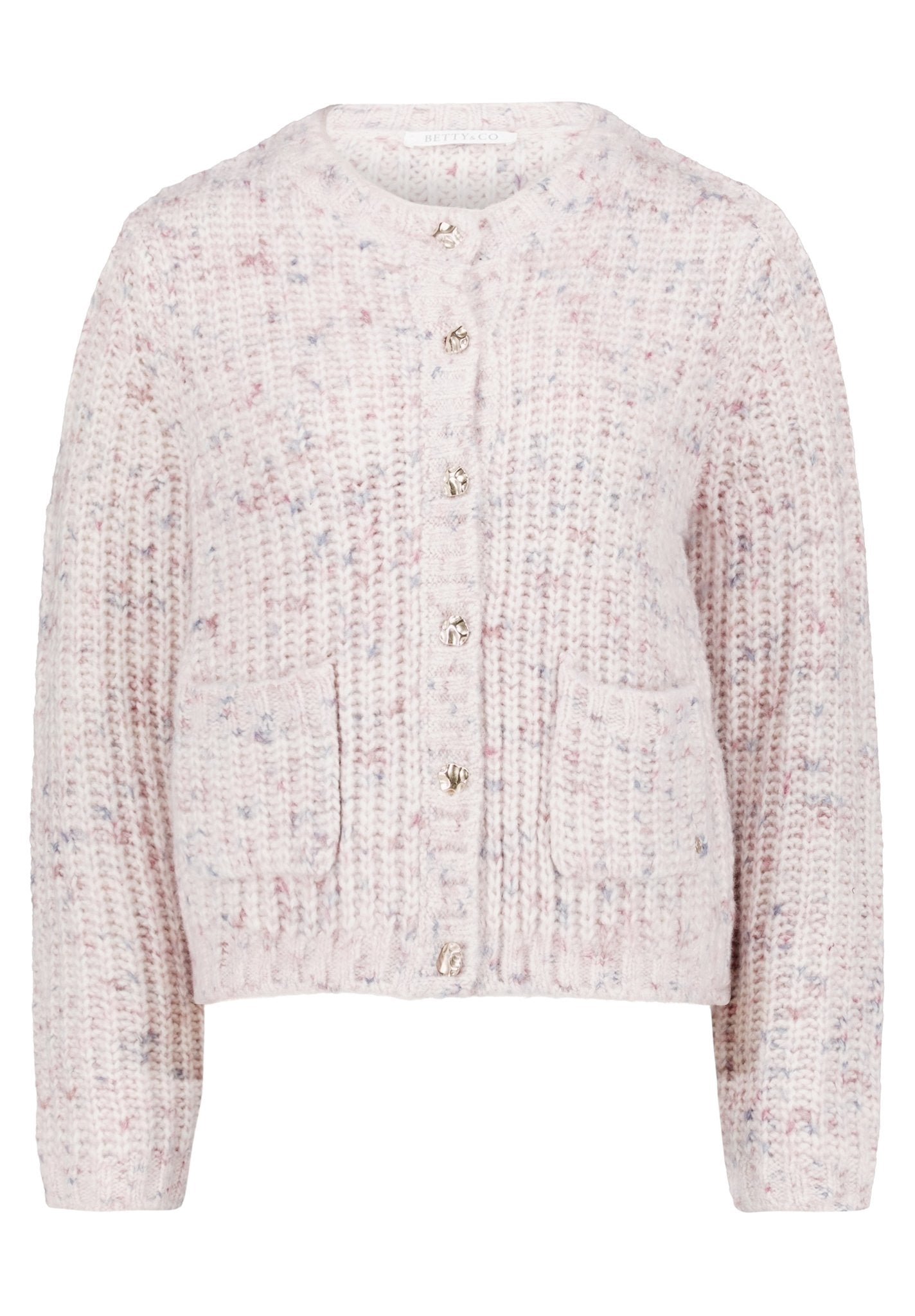 Betty & Co Damen Strickjacken Cream/Dark Red