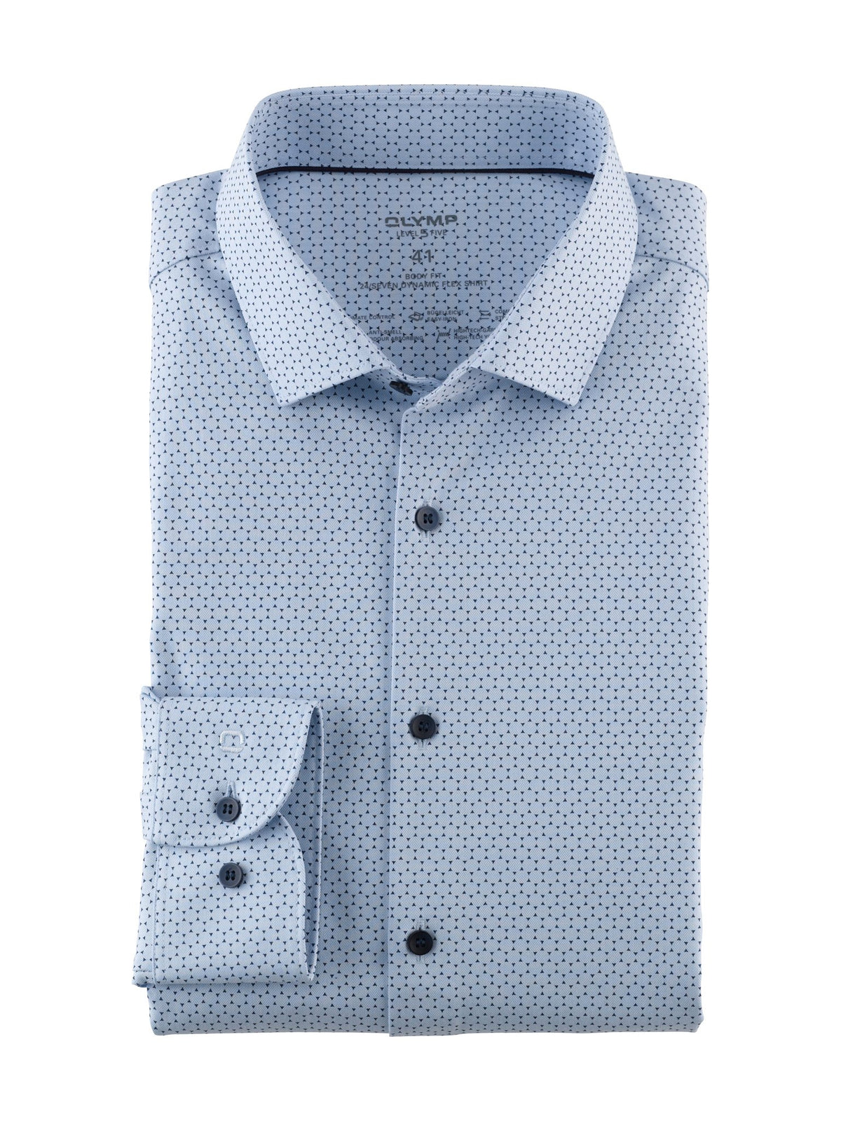 Olymp Herren Hemden lang  Bleu