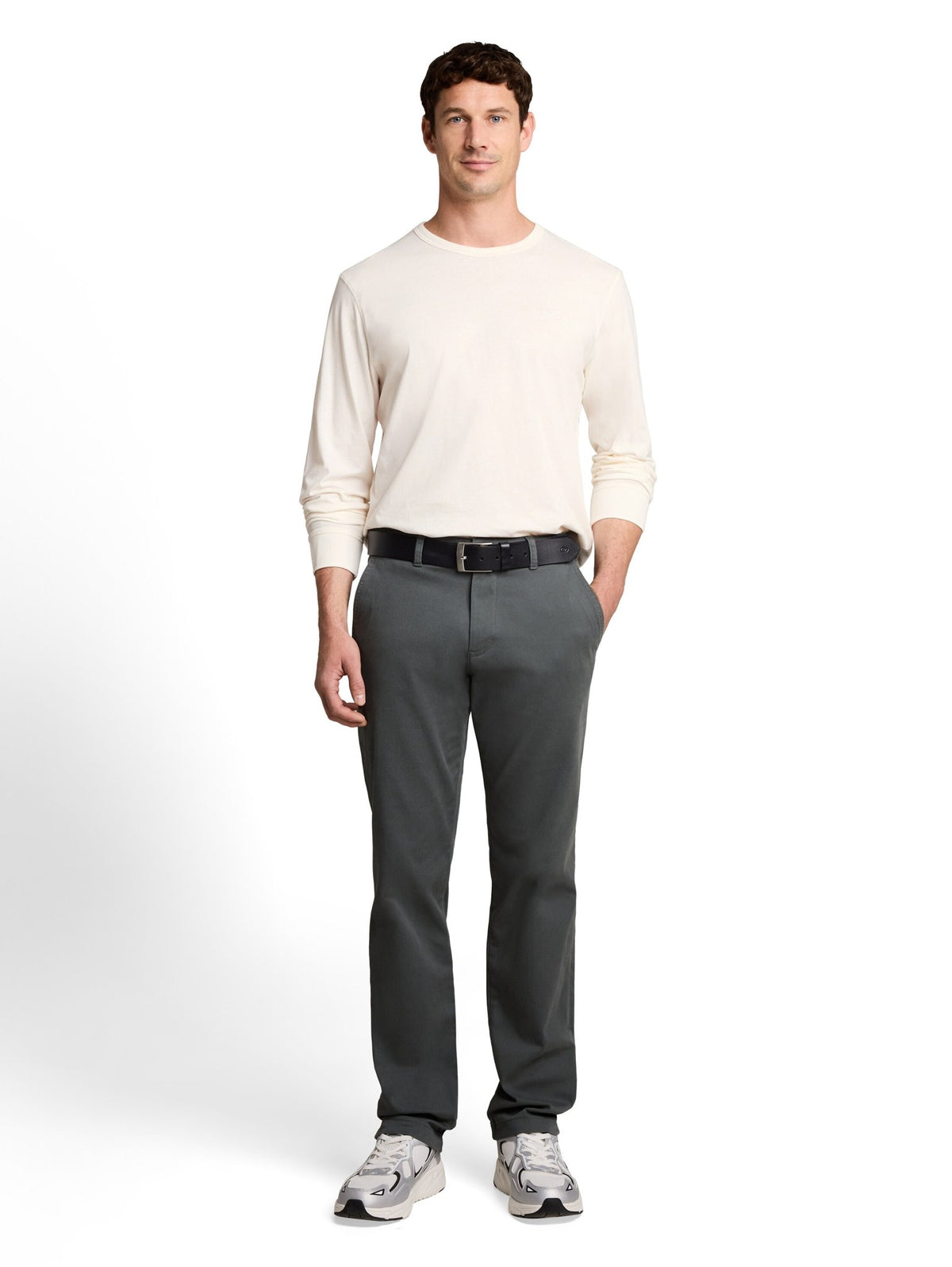 Tom Tailor Herren T-Shirts lang Gardenia White