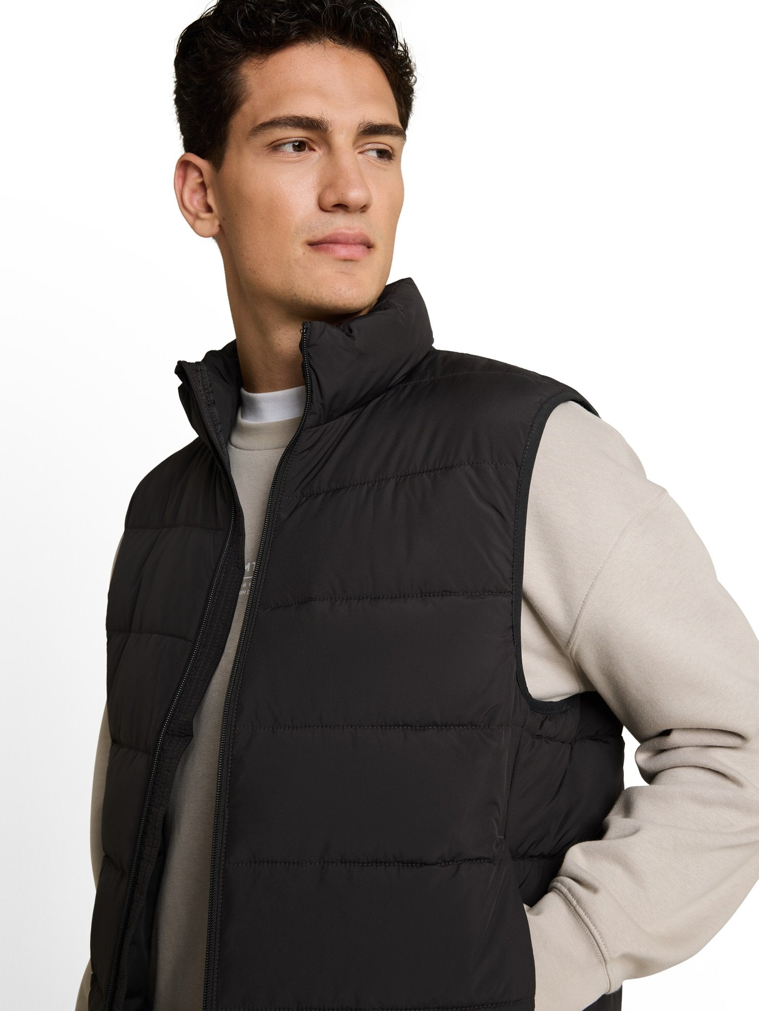 Tom Tailor denim Herren Westen Coal Mine Grey