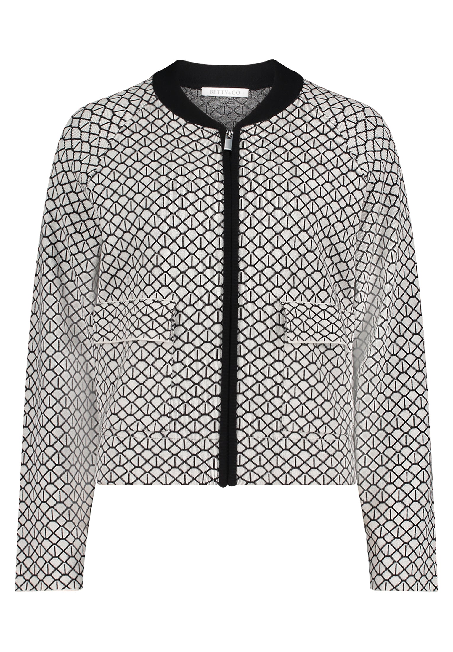 Betty & Co Damen Strickjacken Cream/Black