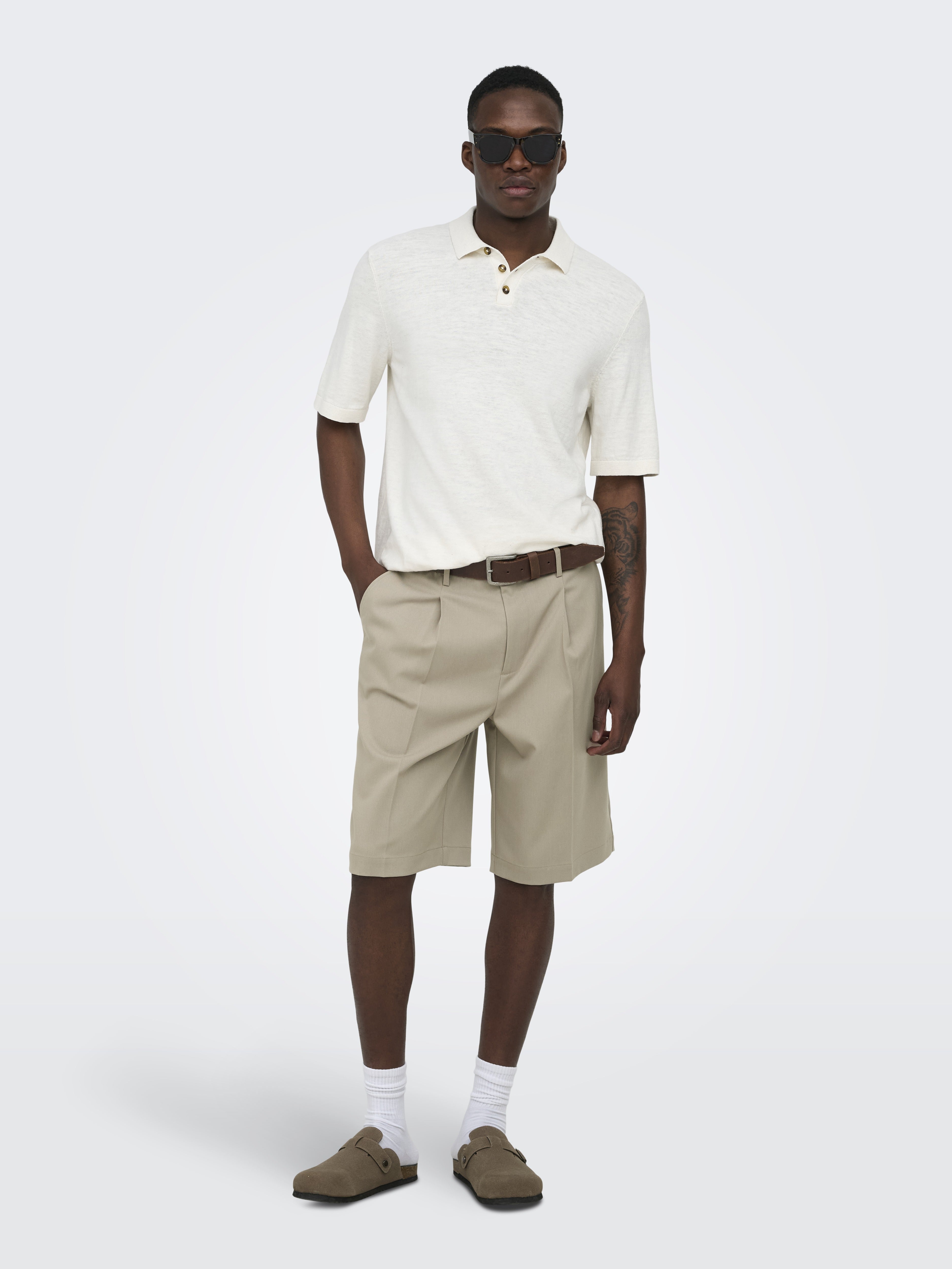 Only & Sons Herren Shorts Chinchilla